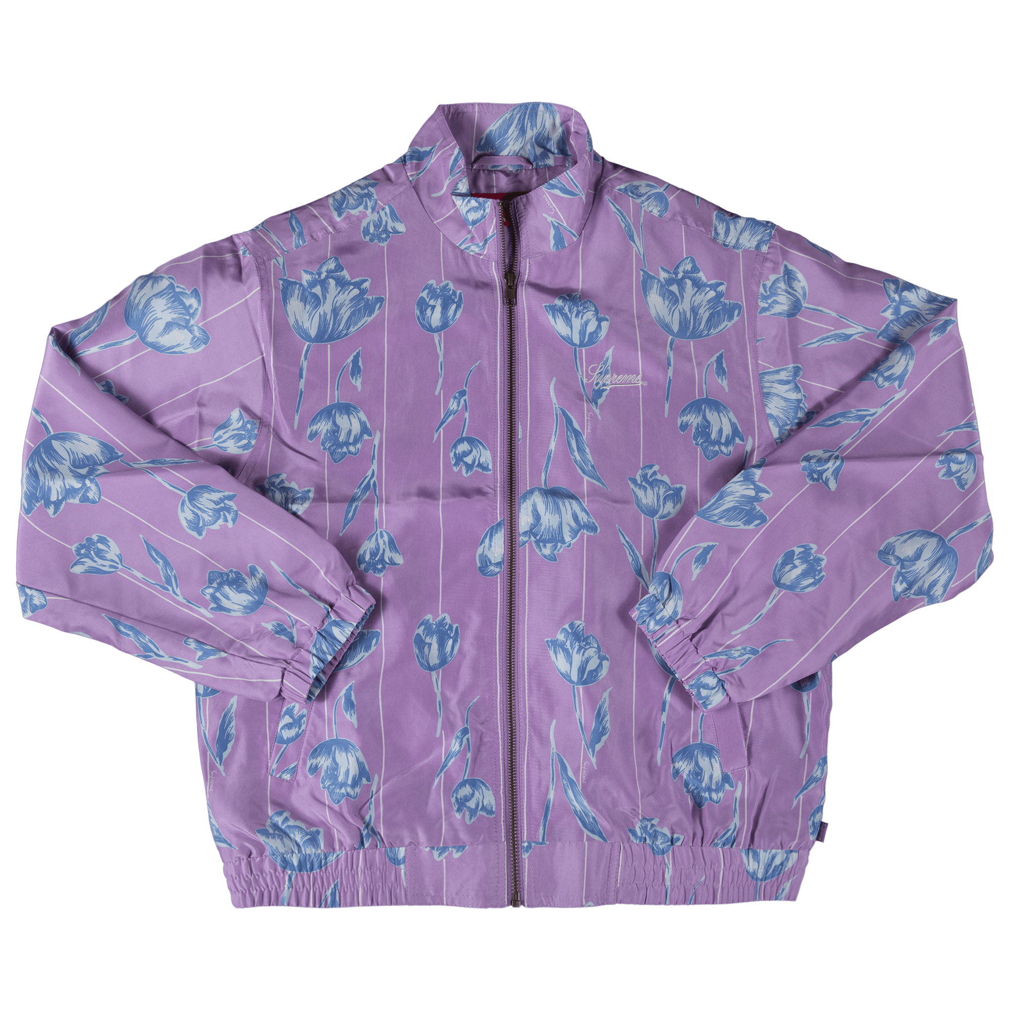 Supreme Floral Silk Track Jacket 'Purple'