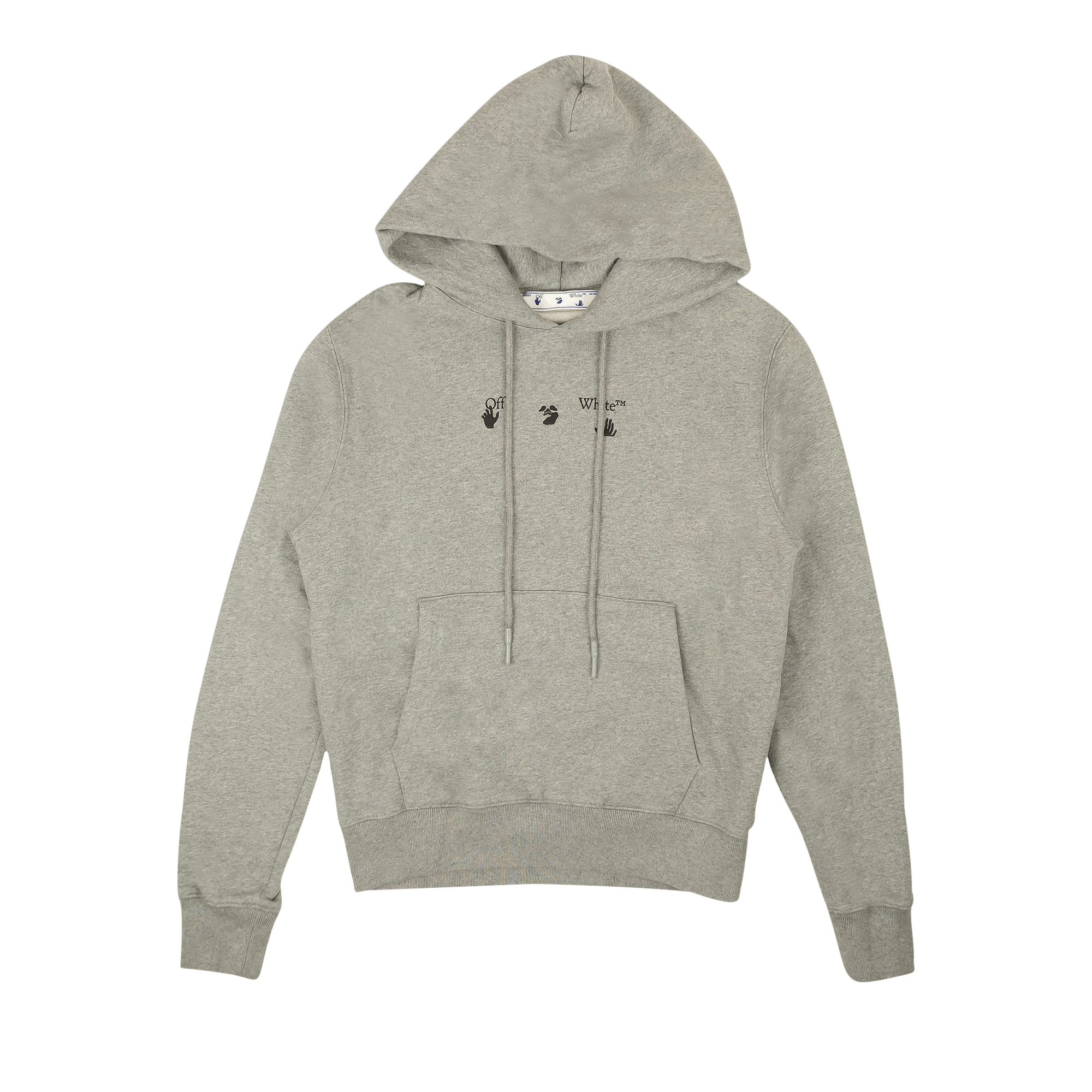 Off-White Marker Slim Hoodie 'Melange Grey/Blue'