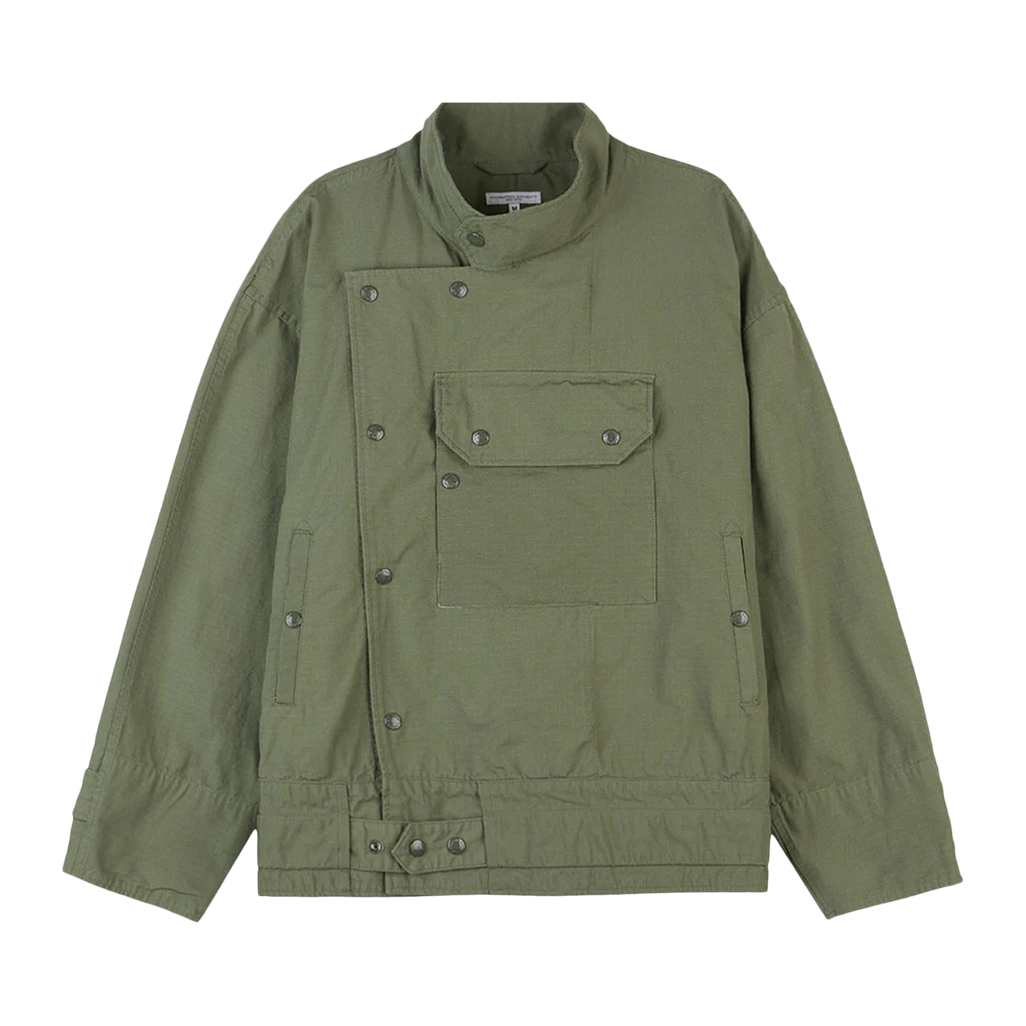 Pre-owned Engineered Garments Moto Jacket 'olive' In Green
