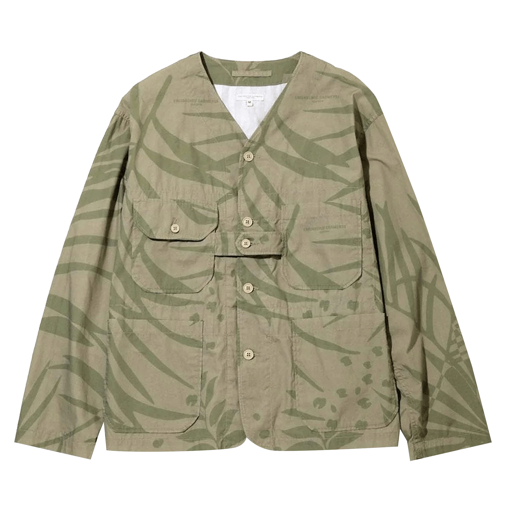 Pre-owned Engineered Garments Cardigan Jacket 'khaki/olive' In Green