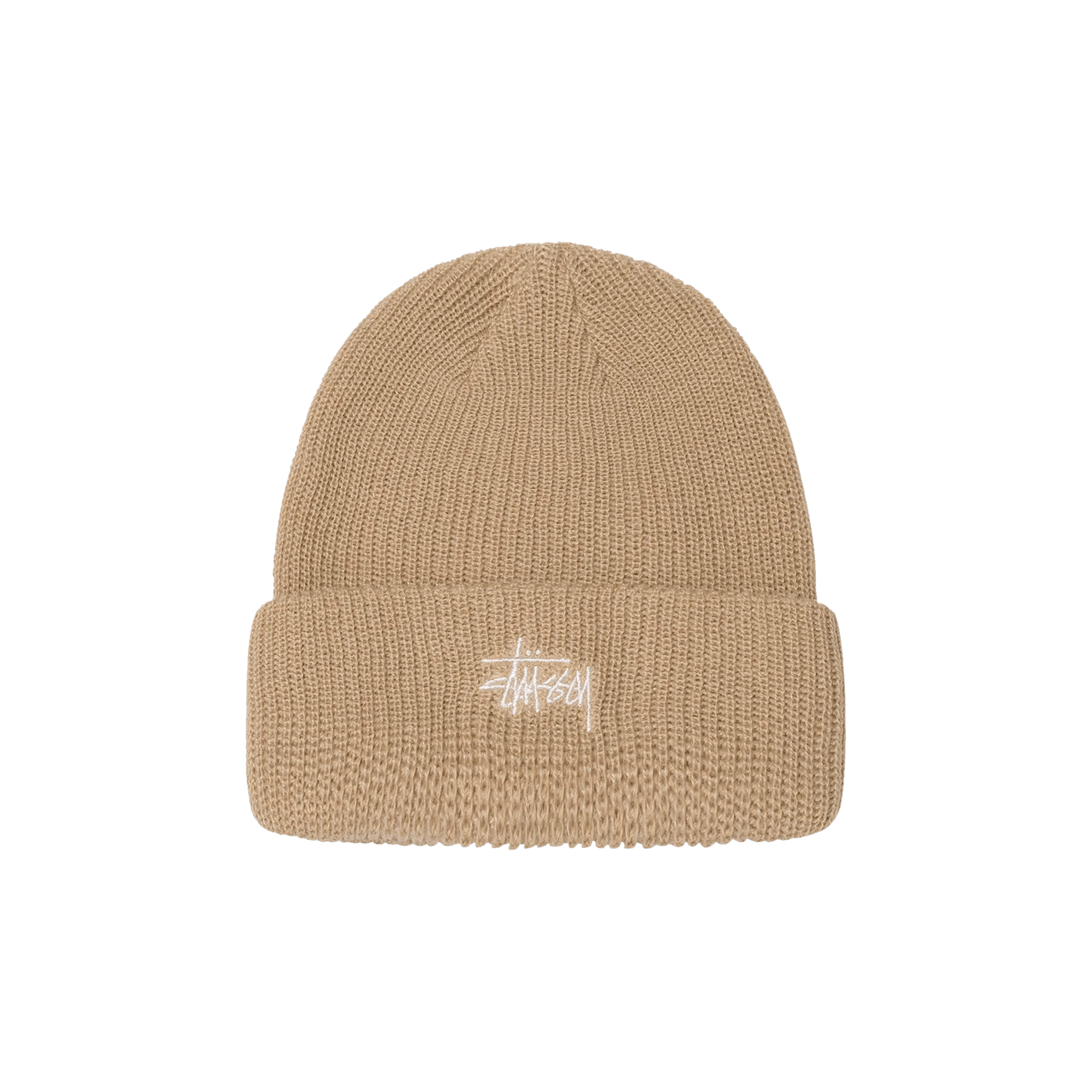 Click to view more detailed imagery on our partner's website Pre-owned Stussy Basic Cuff Beanie 'sand' In Cream