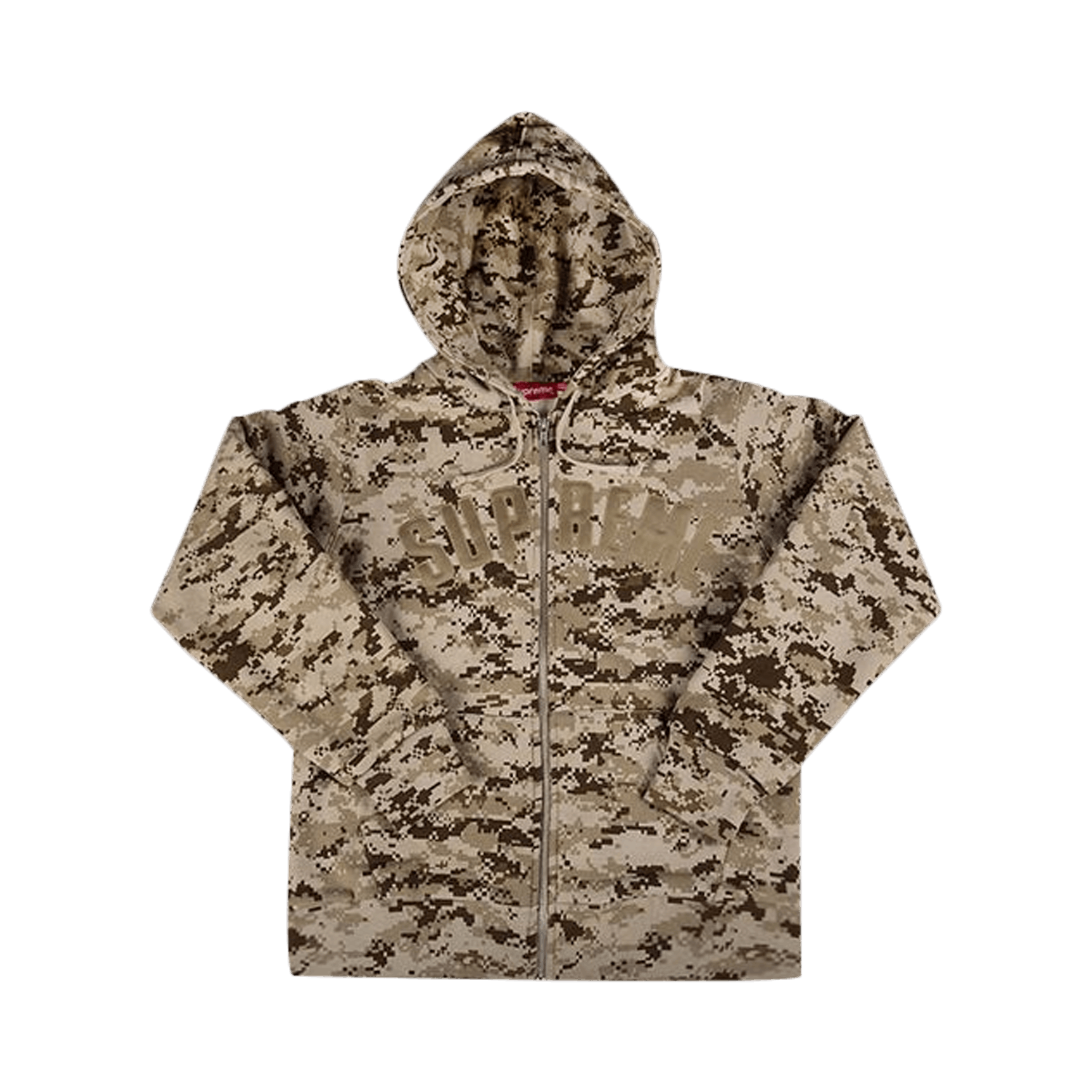 Supreme Arc Logo Thermal Zip Up Sweatshirt 'Tan'