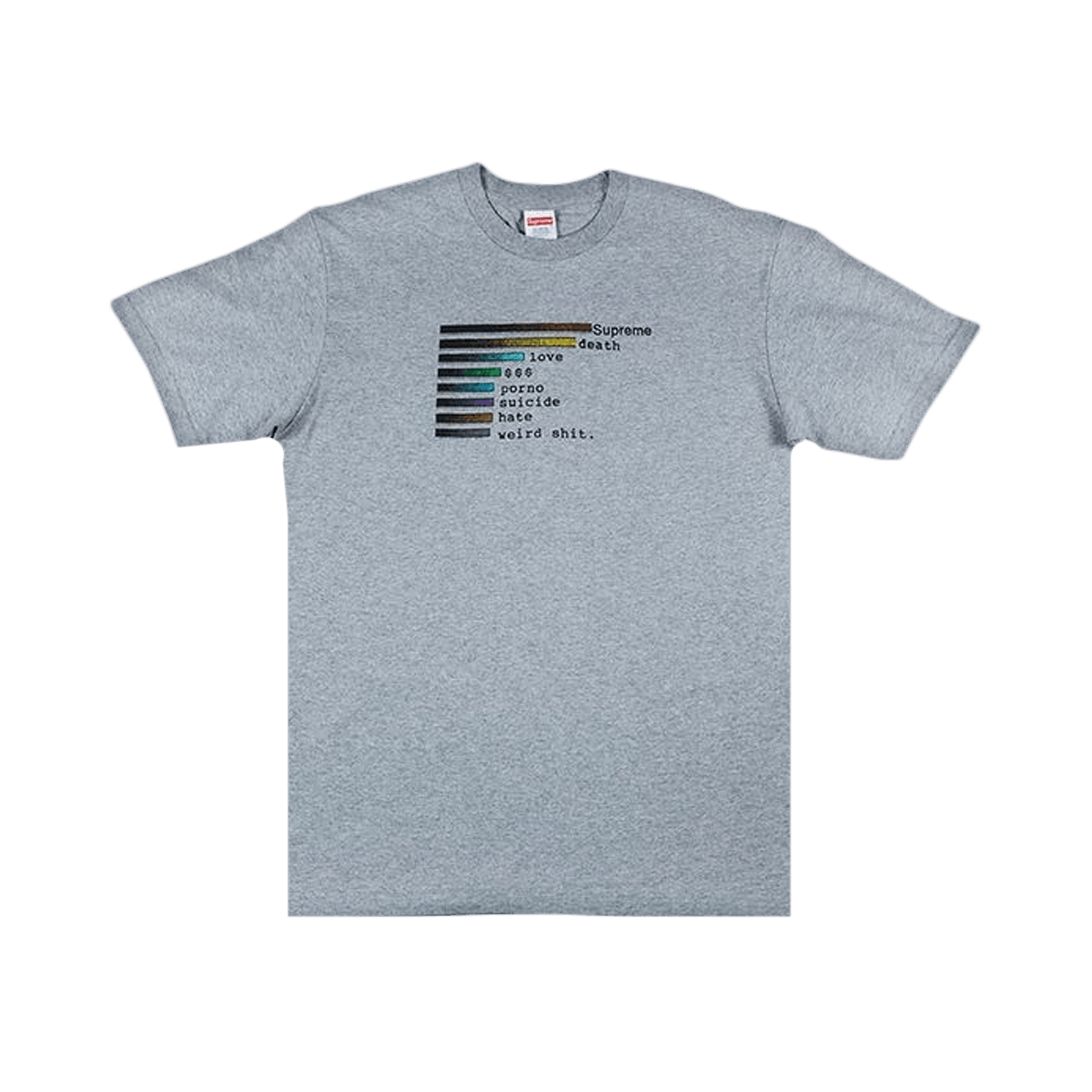 Supreme Chart T-Shirt 'Grey'