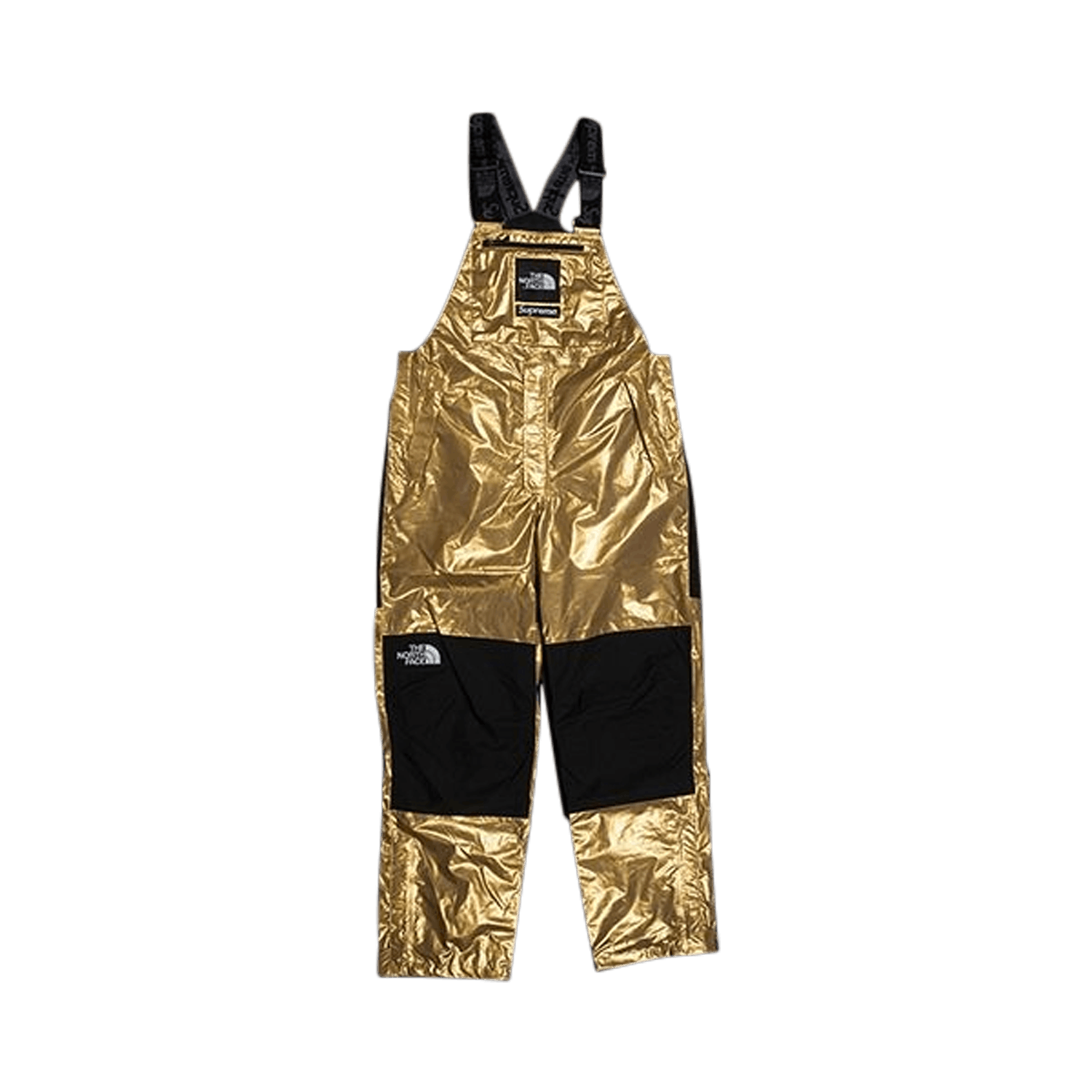 Supreme x The North Face Metallic Bib Pants 'Gold'