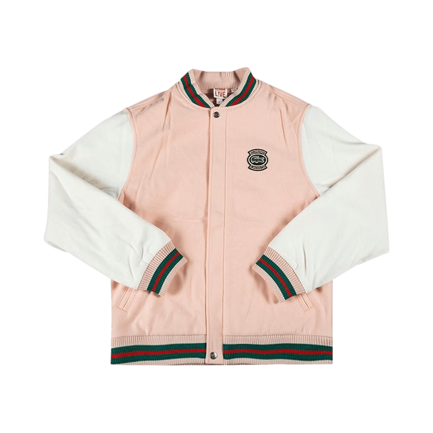 Supreme x Lacoste Wool Varsity Jacket 'Peach'