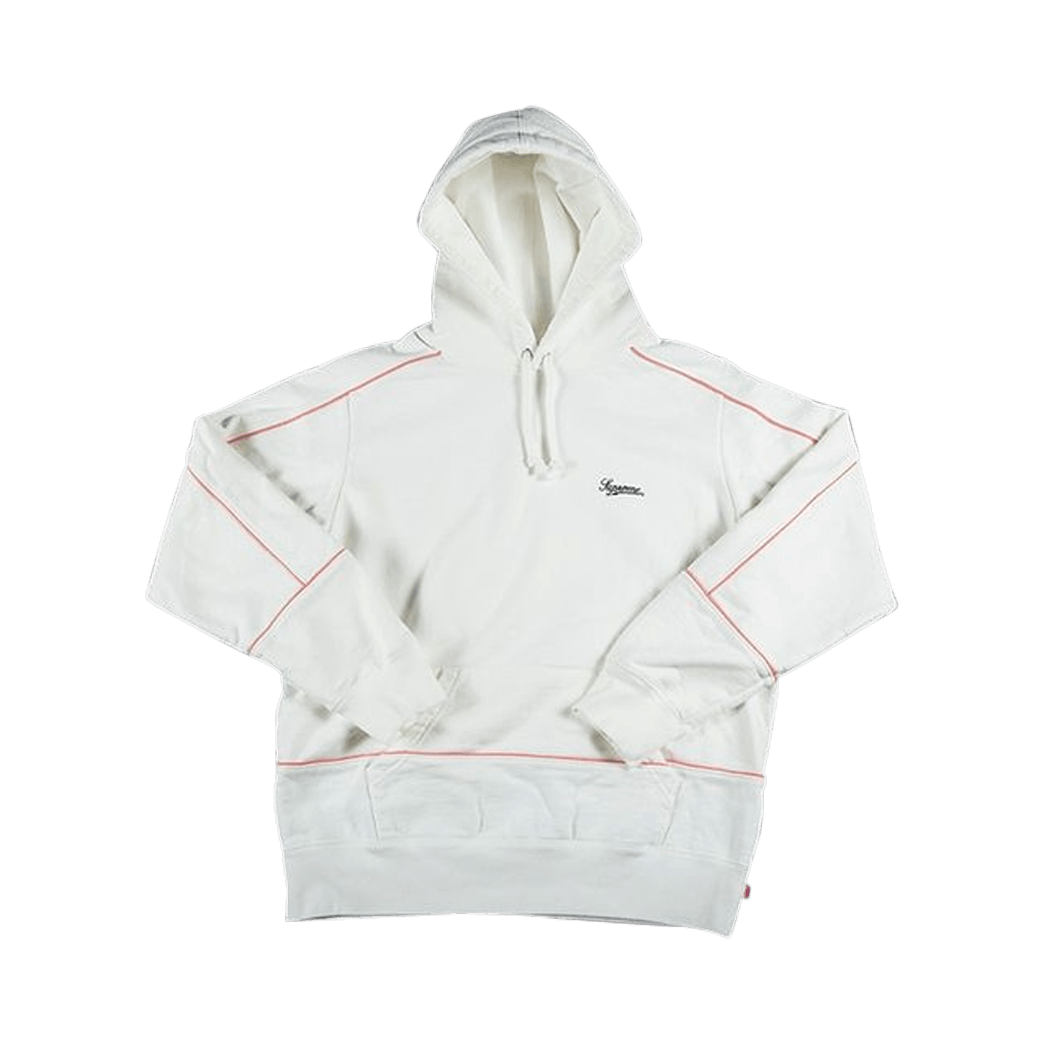 Supreme Piping Hooded Sweatshirt 'White'
