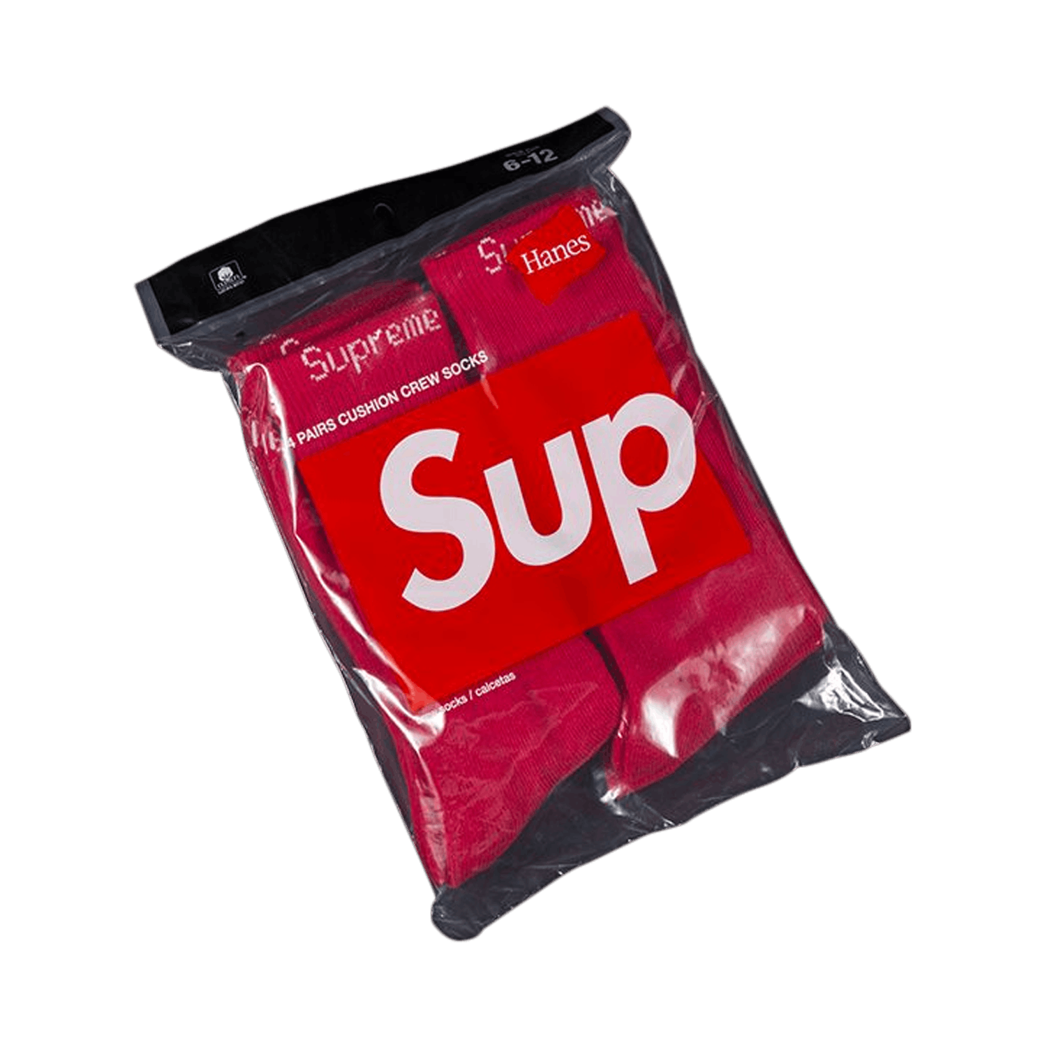 Supreme Hanes Crew Socks 'Red'