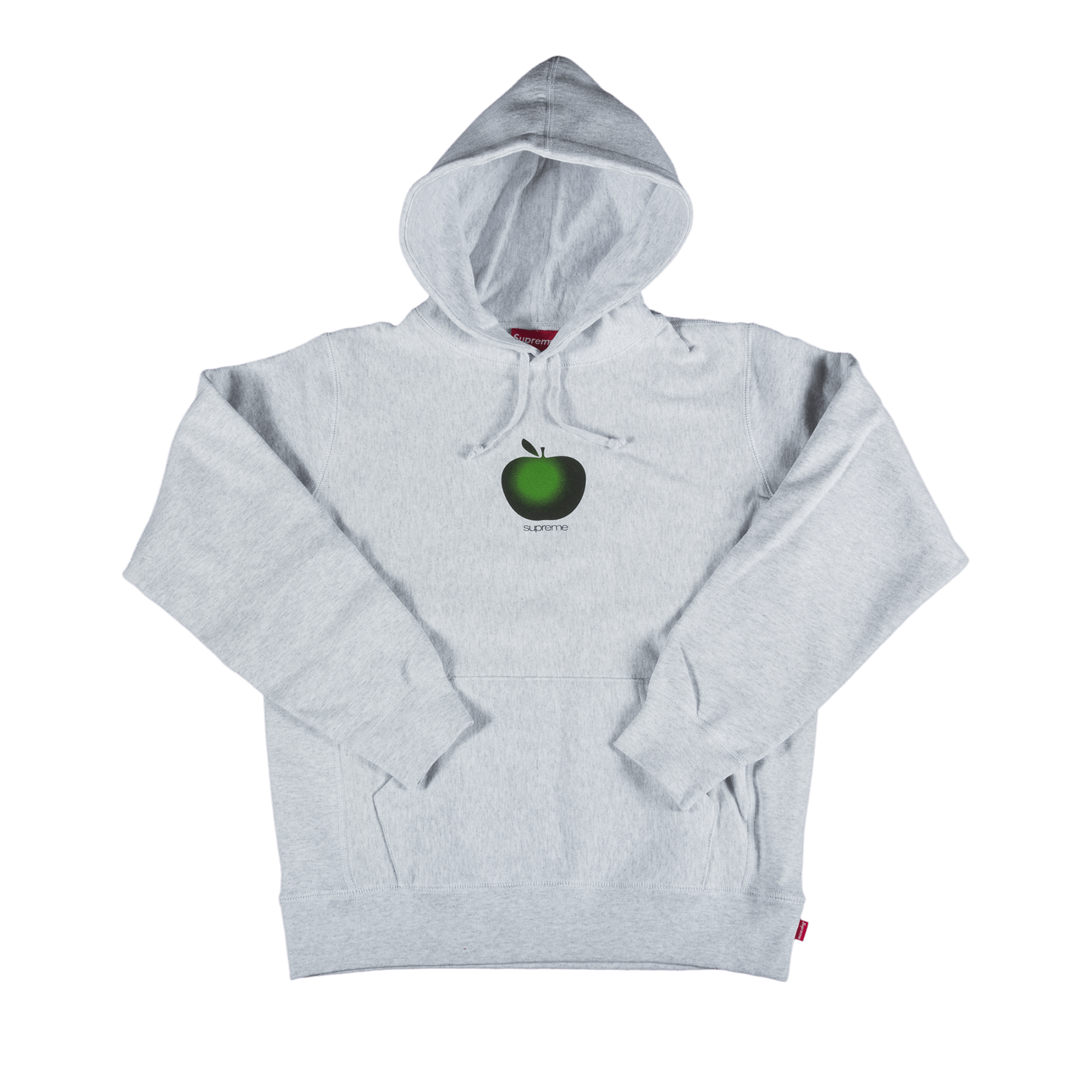 Pre-owned Supreme Apple Hooded Sweatshirt 'ash Grey'