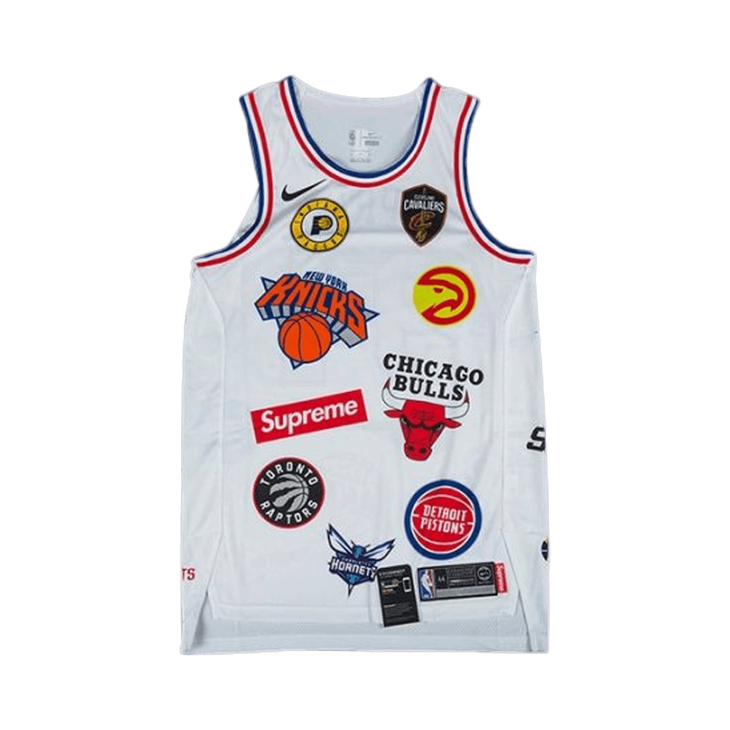 Supreme x Nike x NBA Teams Authentic Jersey 'White'