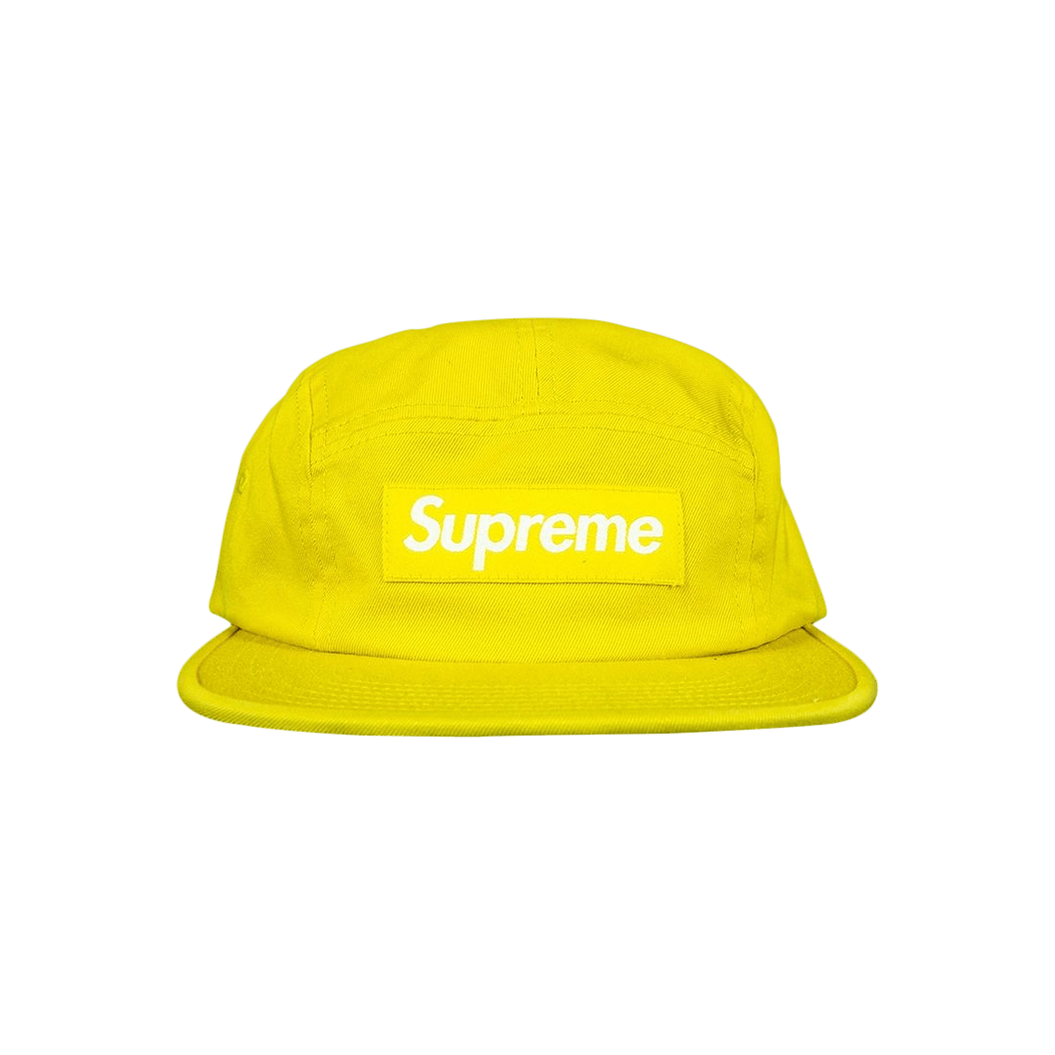 Supreme Washed Chino Twill Camp Cap 'Yellow'