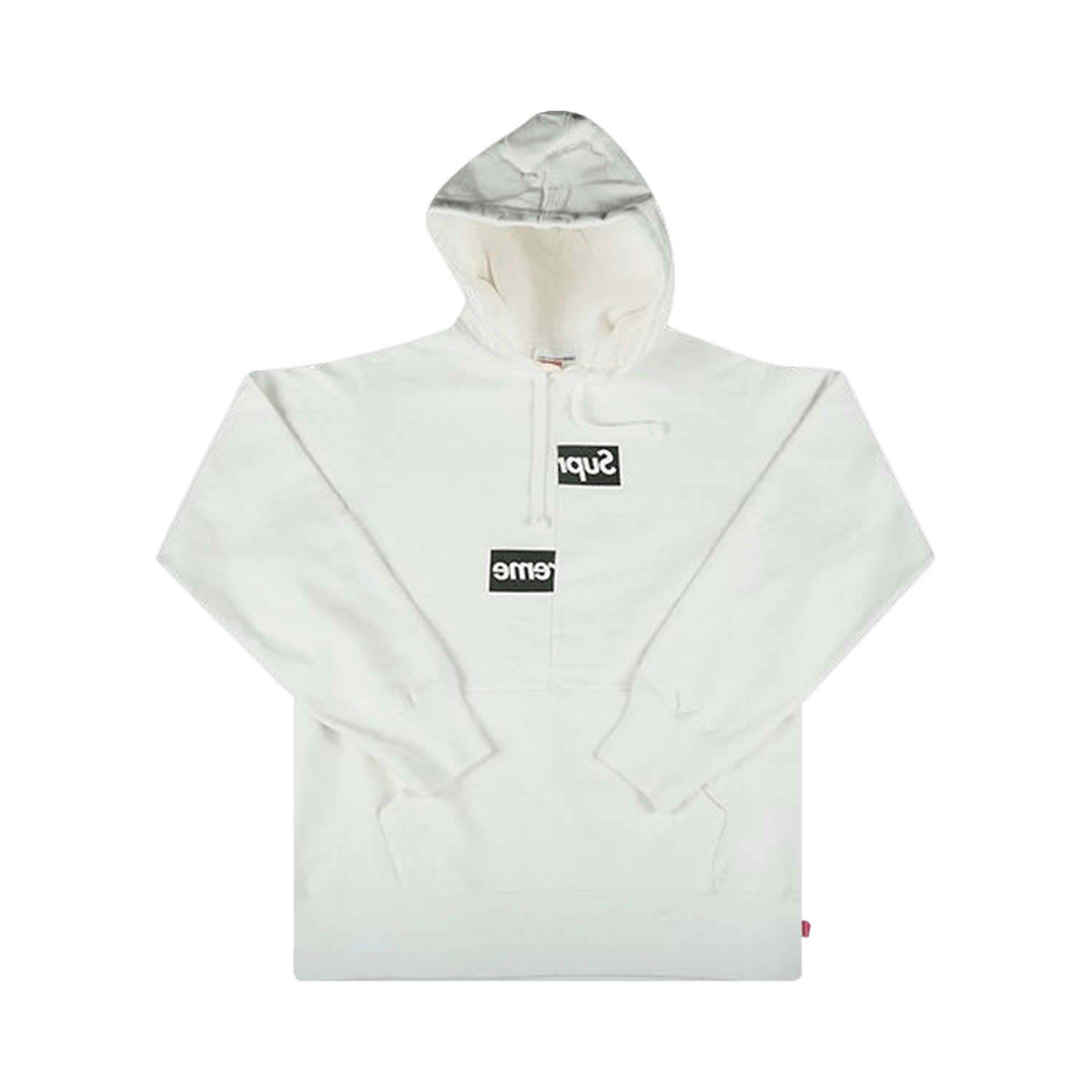 Supreme x Comme des Garçons Shirt Split Box Logo Hooded Sweatshirt 'White'