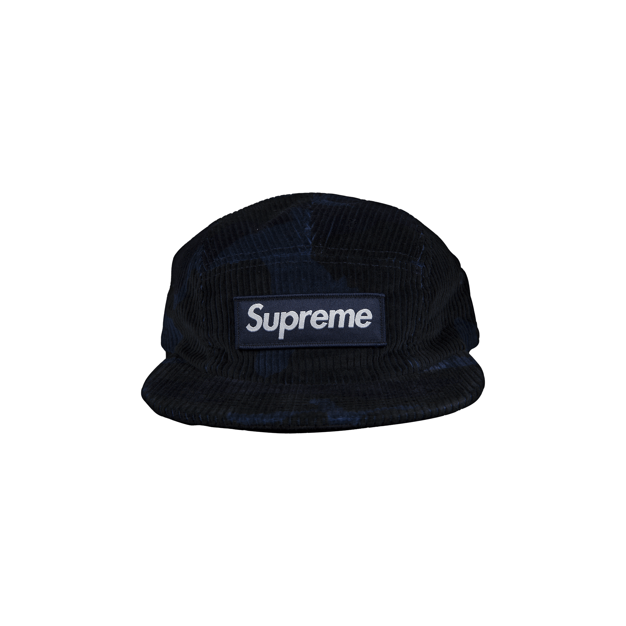 Supreme Camo Corduroy Camp Cap 'Navy'