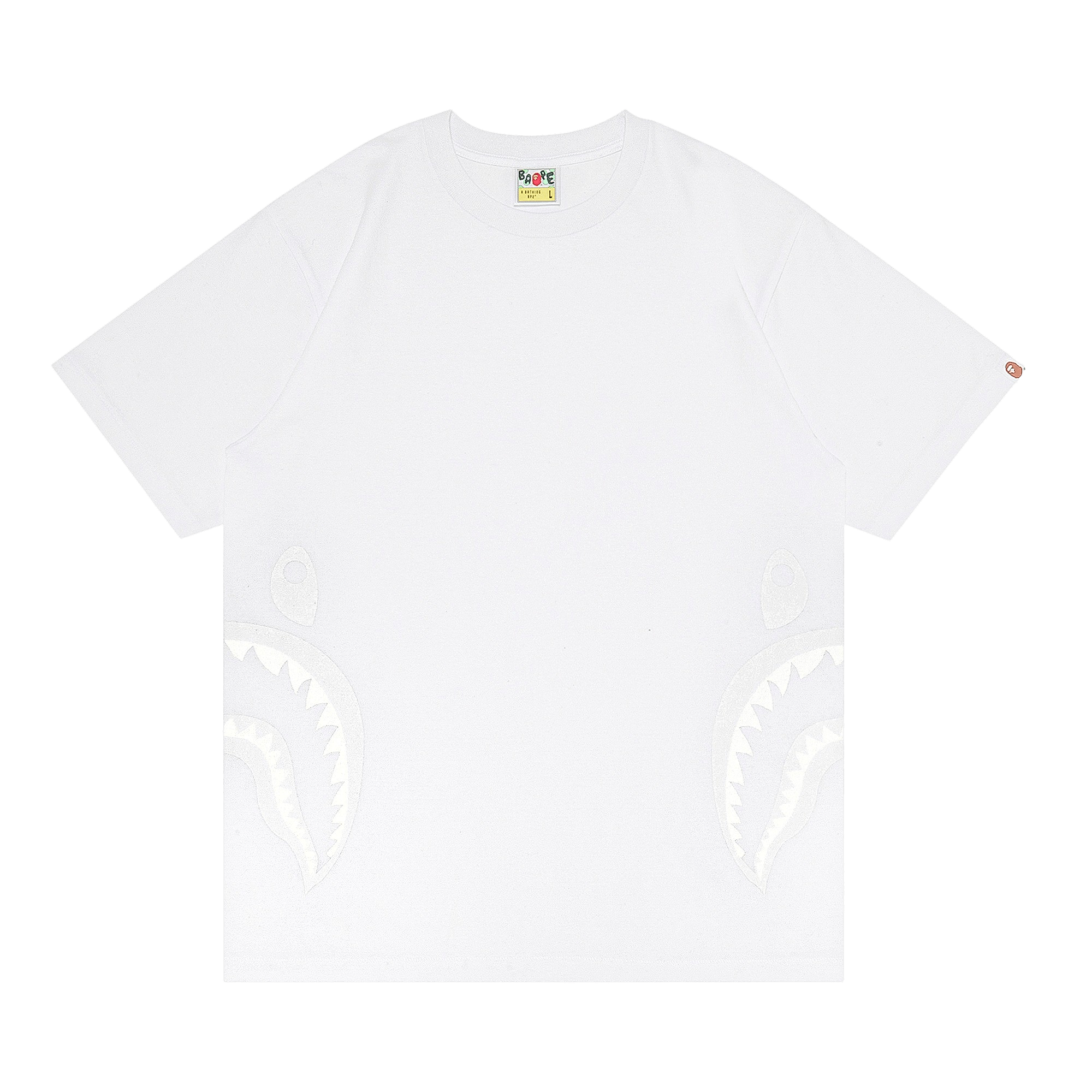 Pre-owned Bape Goat Exclusive  Side Shark Tee In White