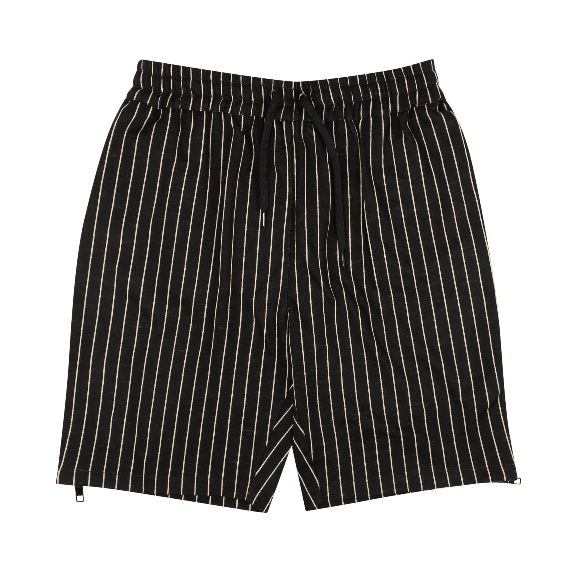 Pre-owned Pyer Moss Pinstripe Wool Blend Shorts 'black'