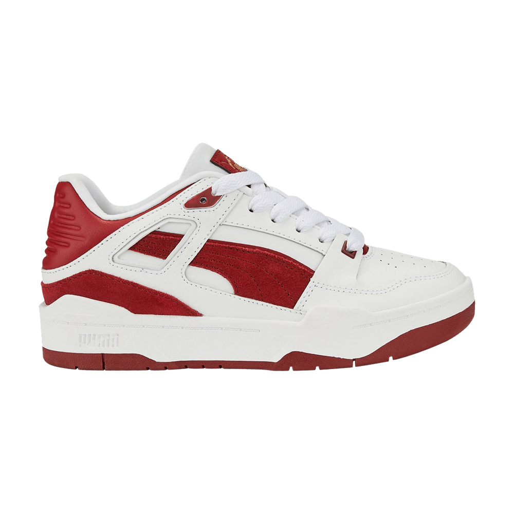 Pre-owned Puma Slipstream Suede Fs Big Kid 'white Intense Red'