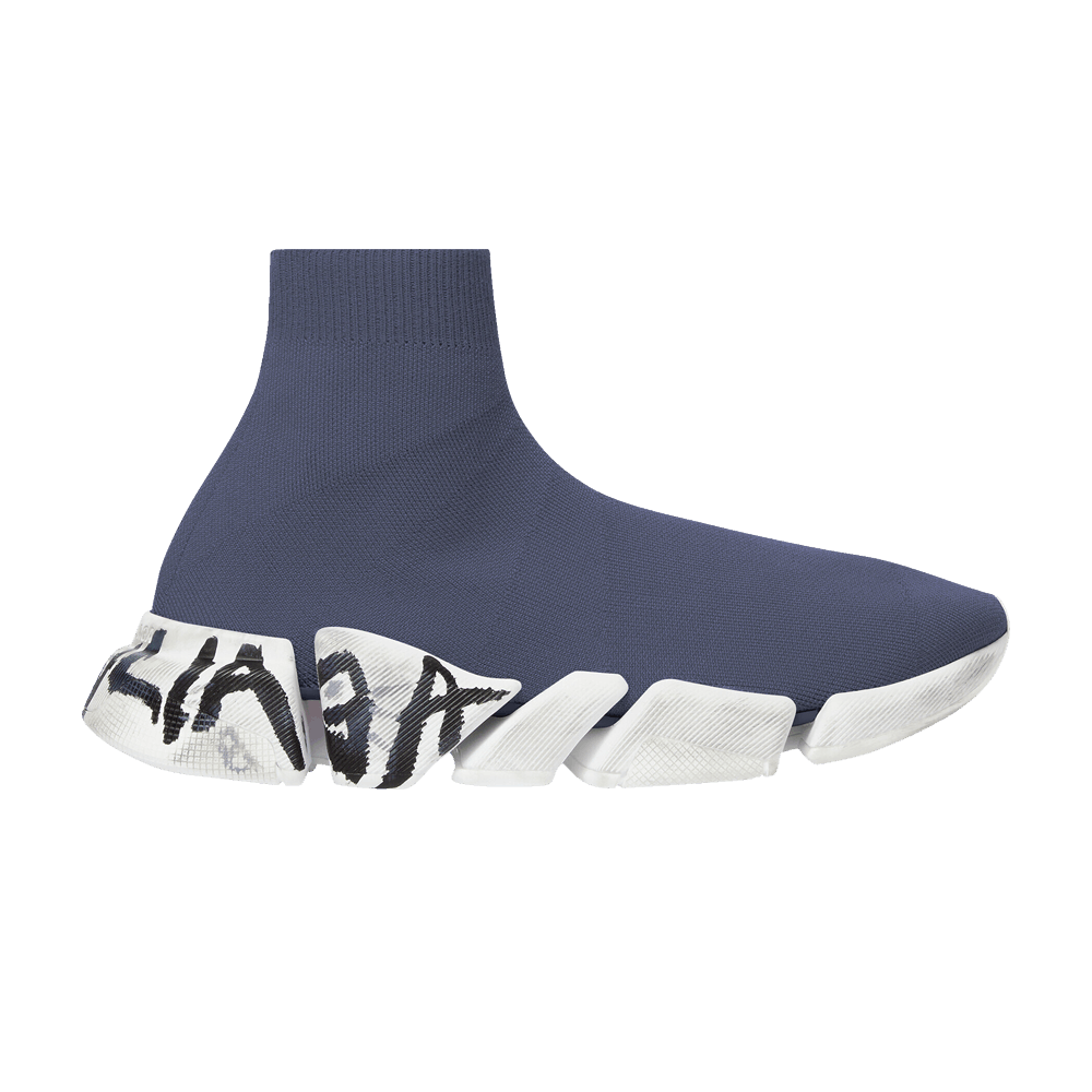 Balenciaga Speed 2.0 Sneaker 'Worn-Out Graffiti - Dark Grey'