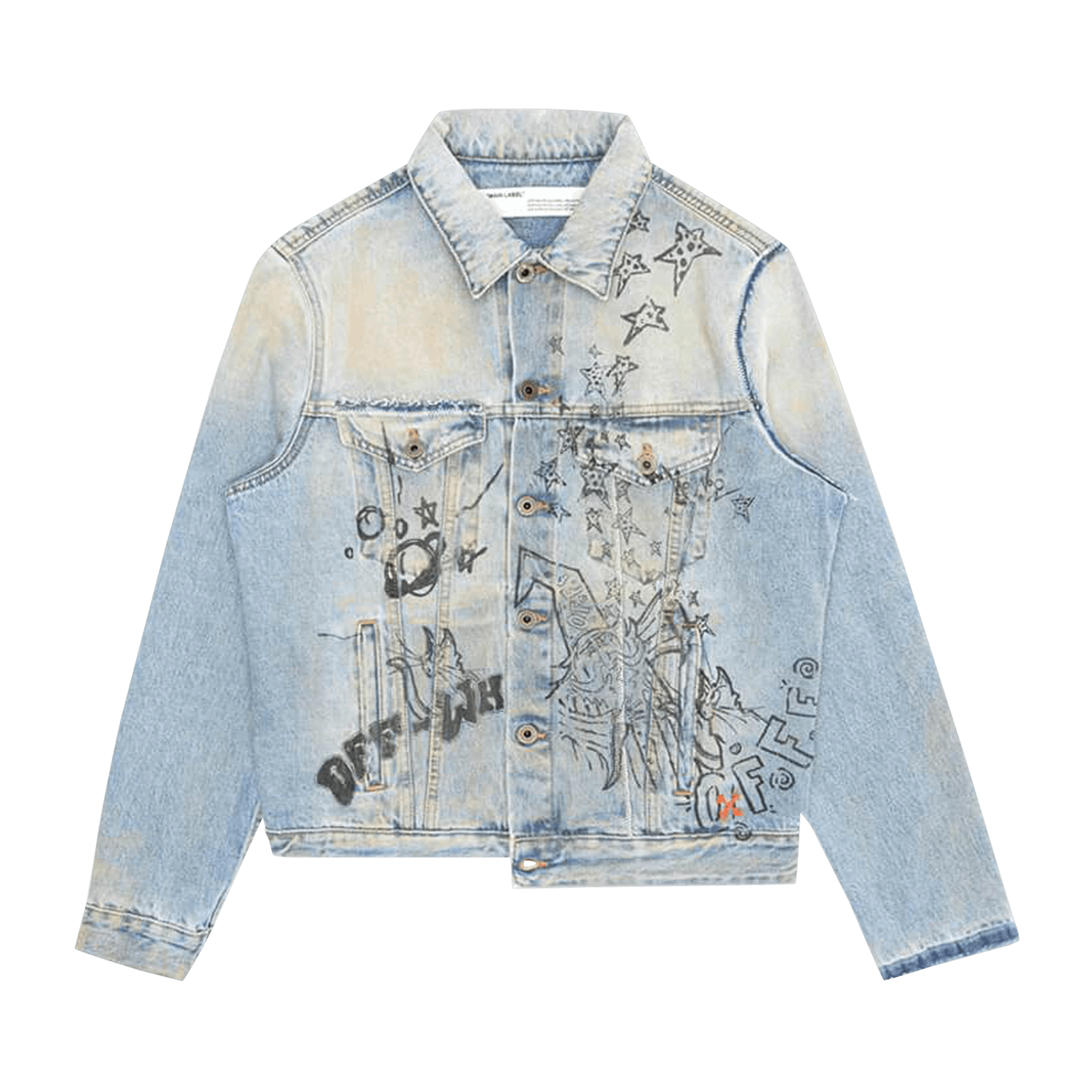 Off-White Wizard Slim Deconstructed Jacket 'Extreme Bleach'