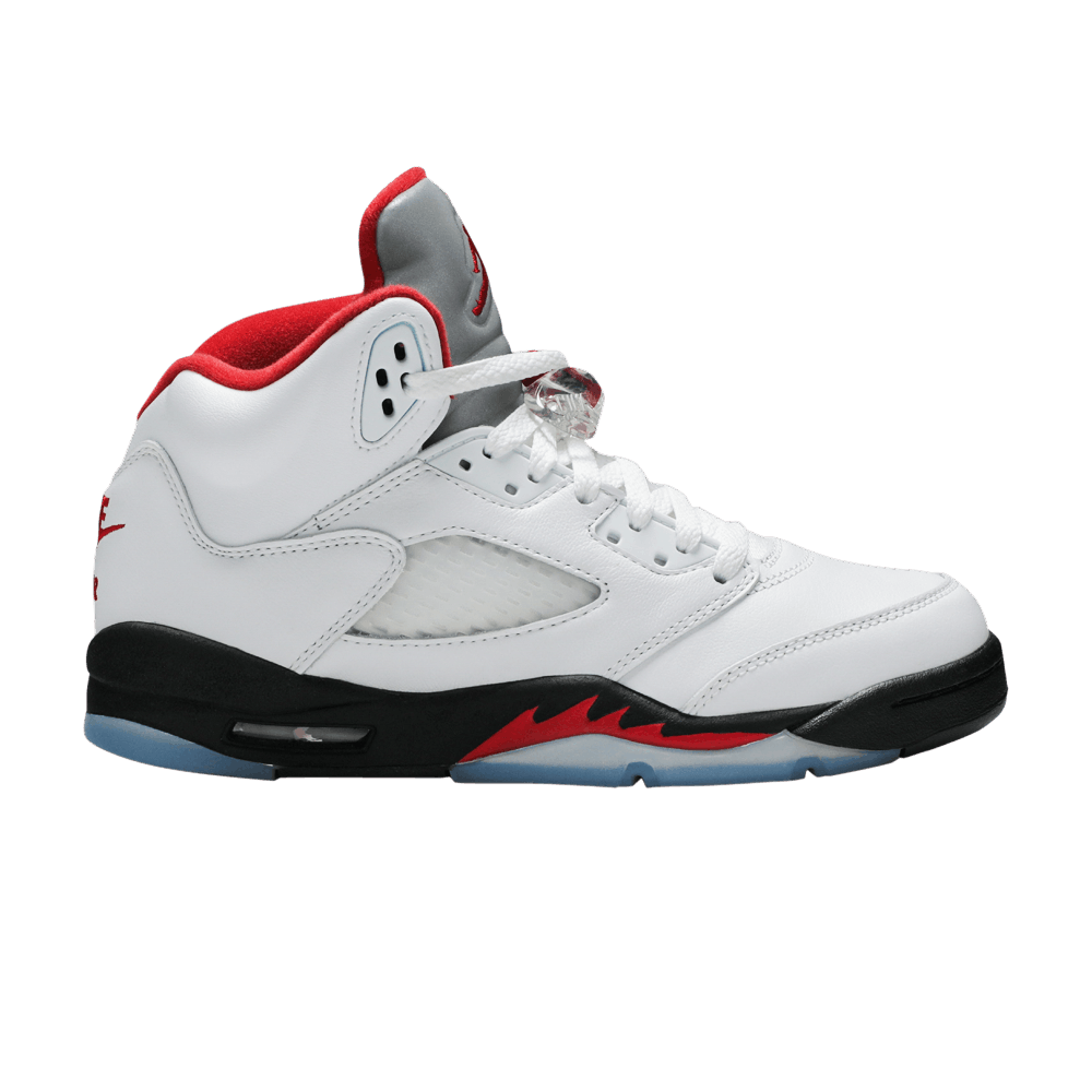 Pre-owned Air Jordan 5 Retro Gs 'fire Red' 2020 In White