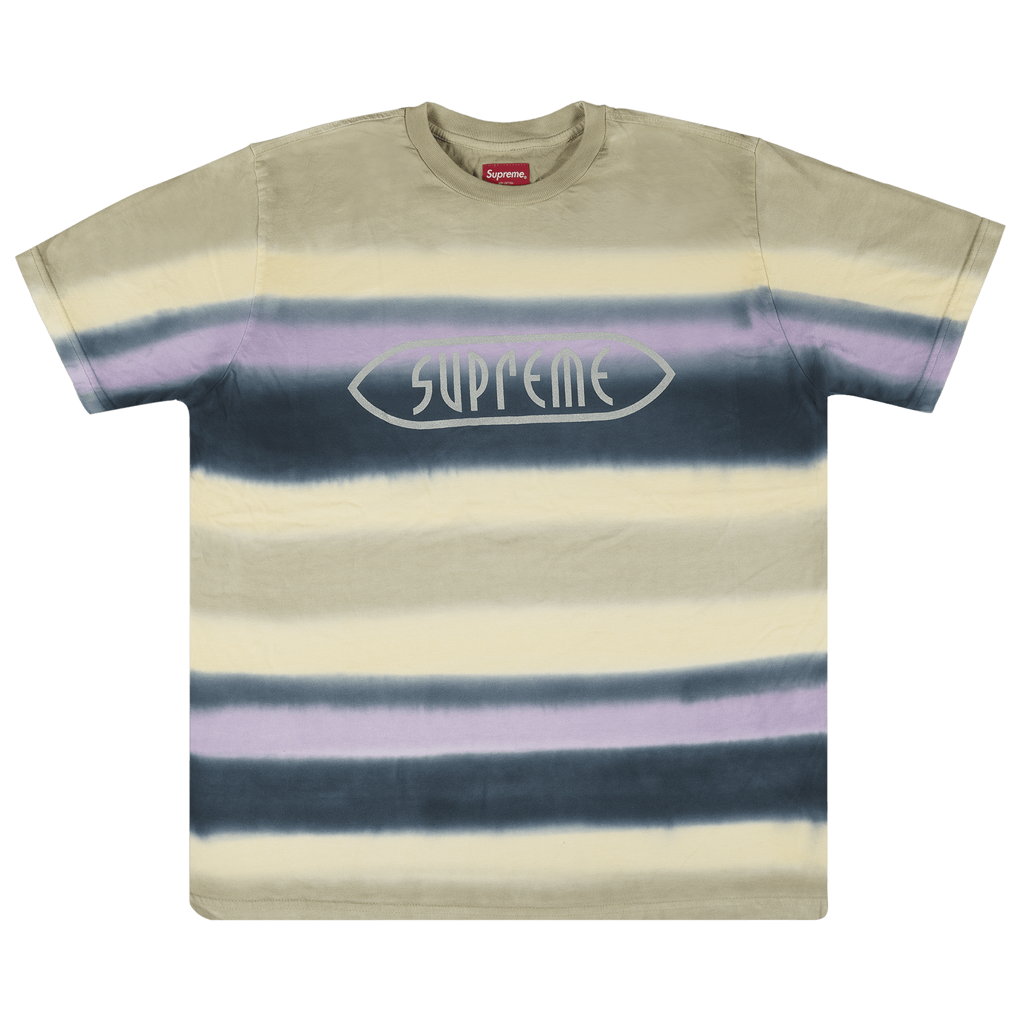 Supreme Rainbow Stripe T-Shirt 'Purple'