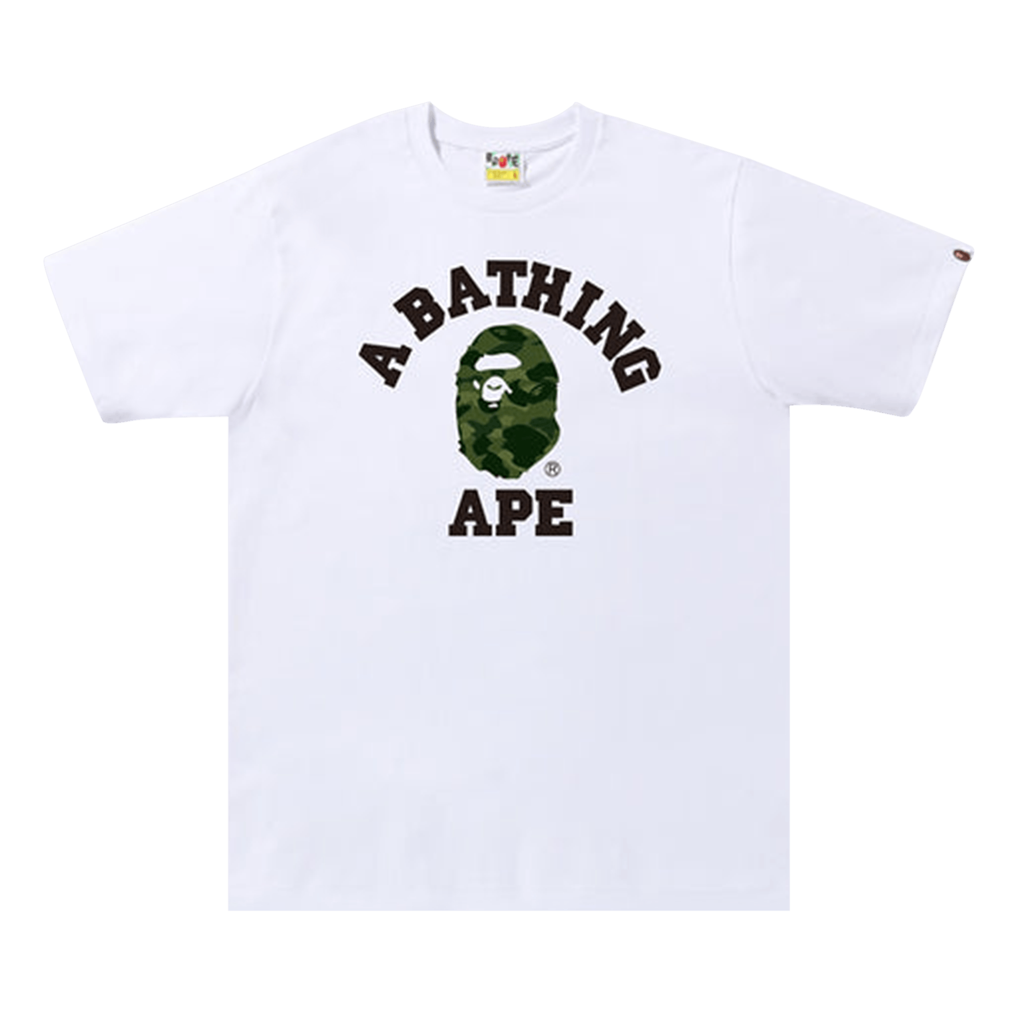 BAPE Color Camo College Tee 'White/Green'
