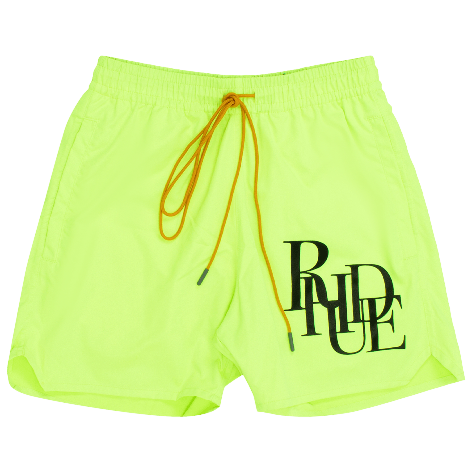 Pre-owned Rhude Logo Swim Trunks 'yellow'