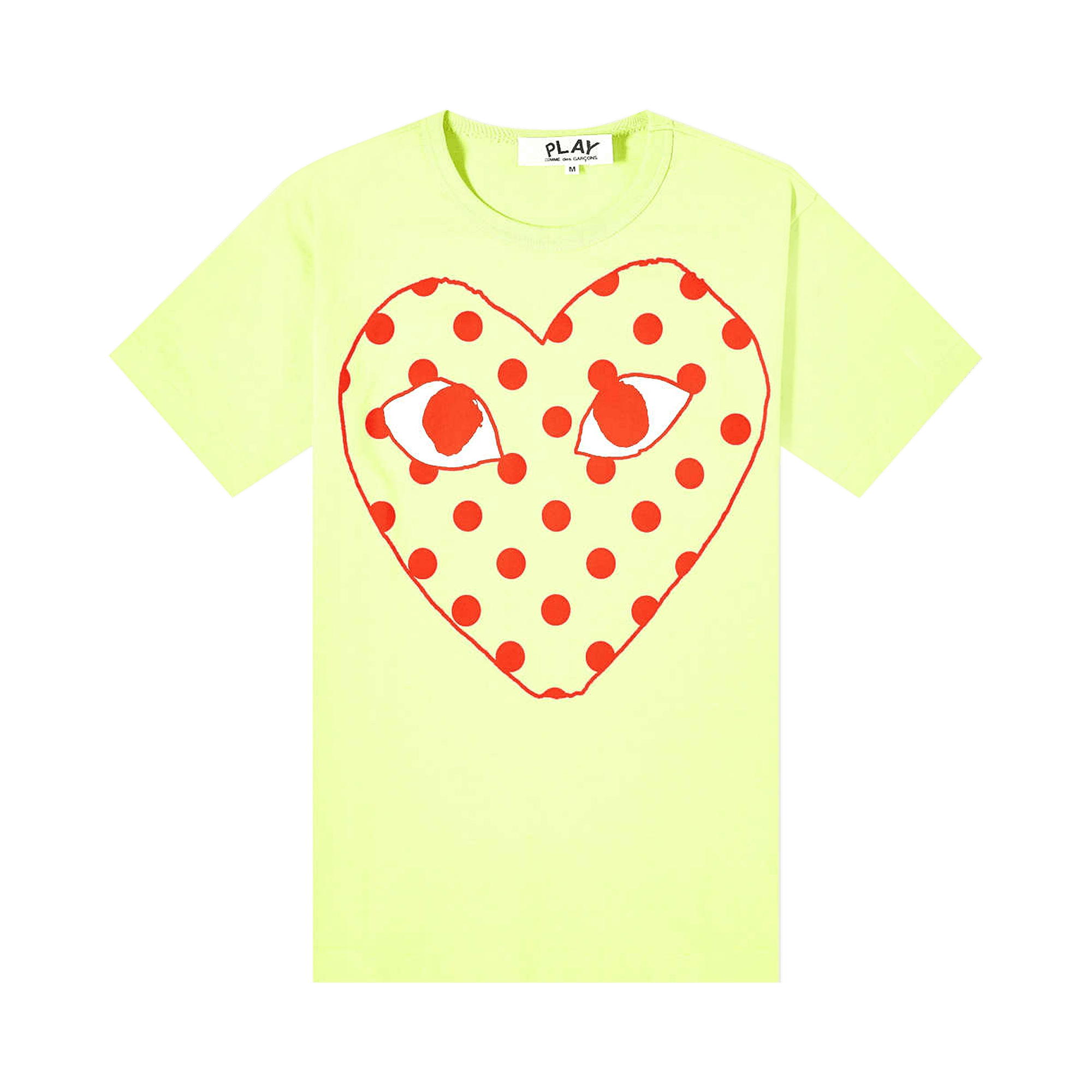 Comme des Garçons Short-Sleeve T-Shirt With Large Dotted Heart 'Green'