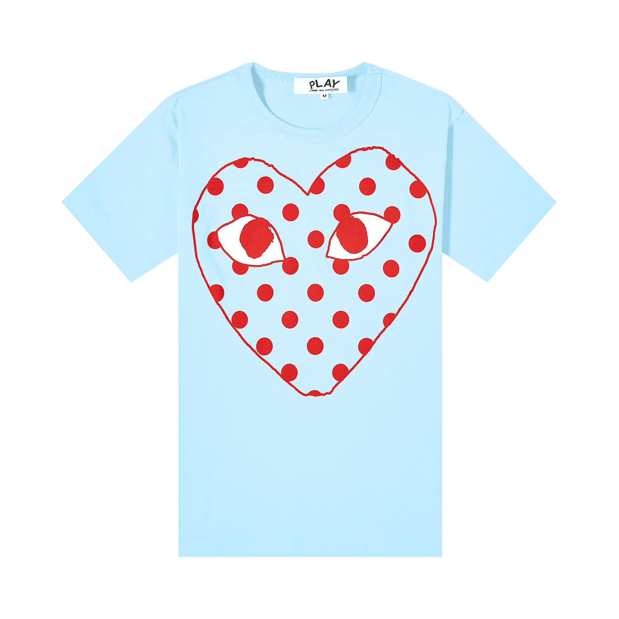 Comme des Garçons Short-Sleeve T-Shirt With Large Dotted Heart 'Blue'