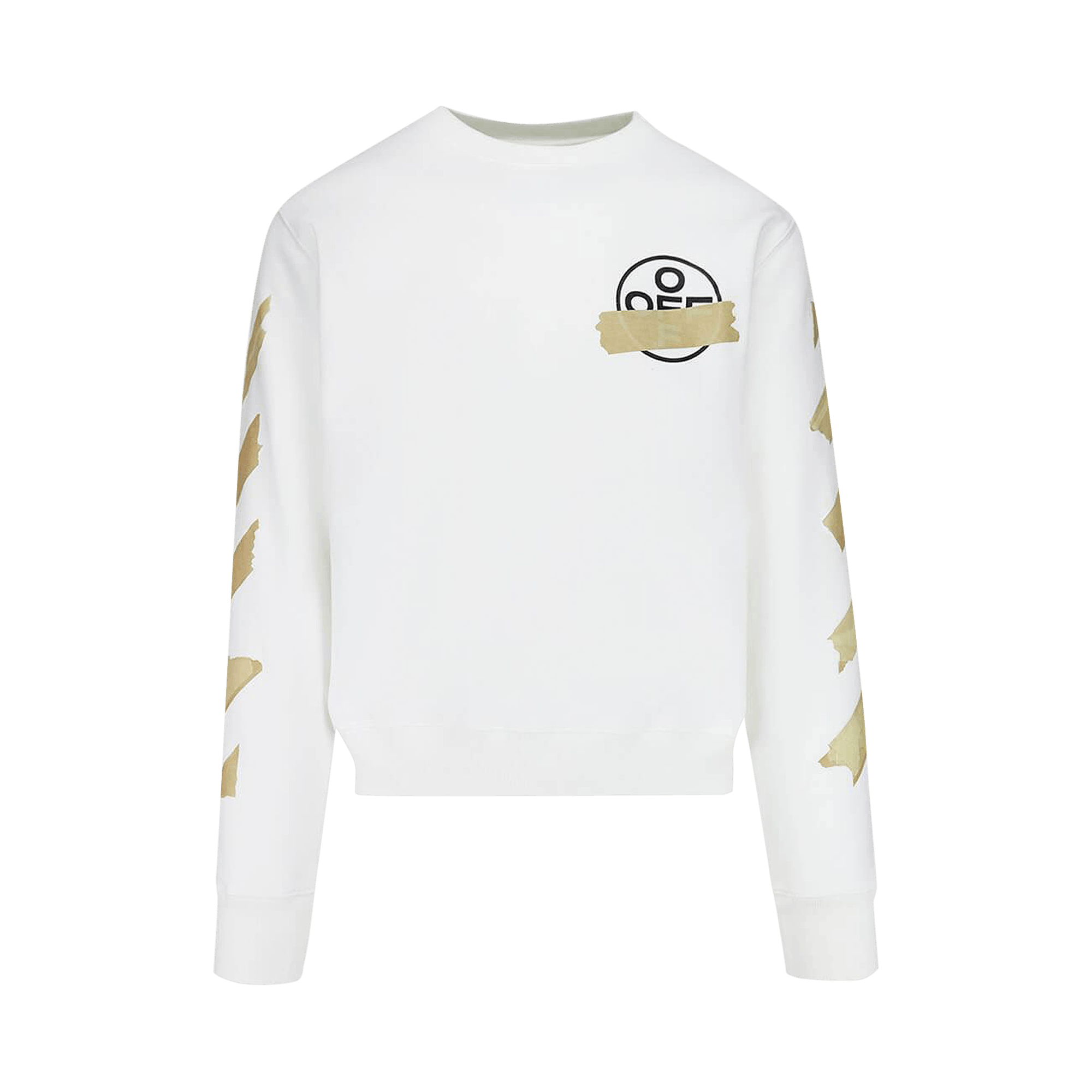 Off-White Tape Arrows Slim Crewneck 'White/Beige'