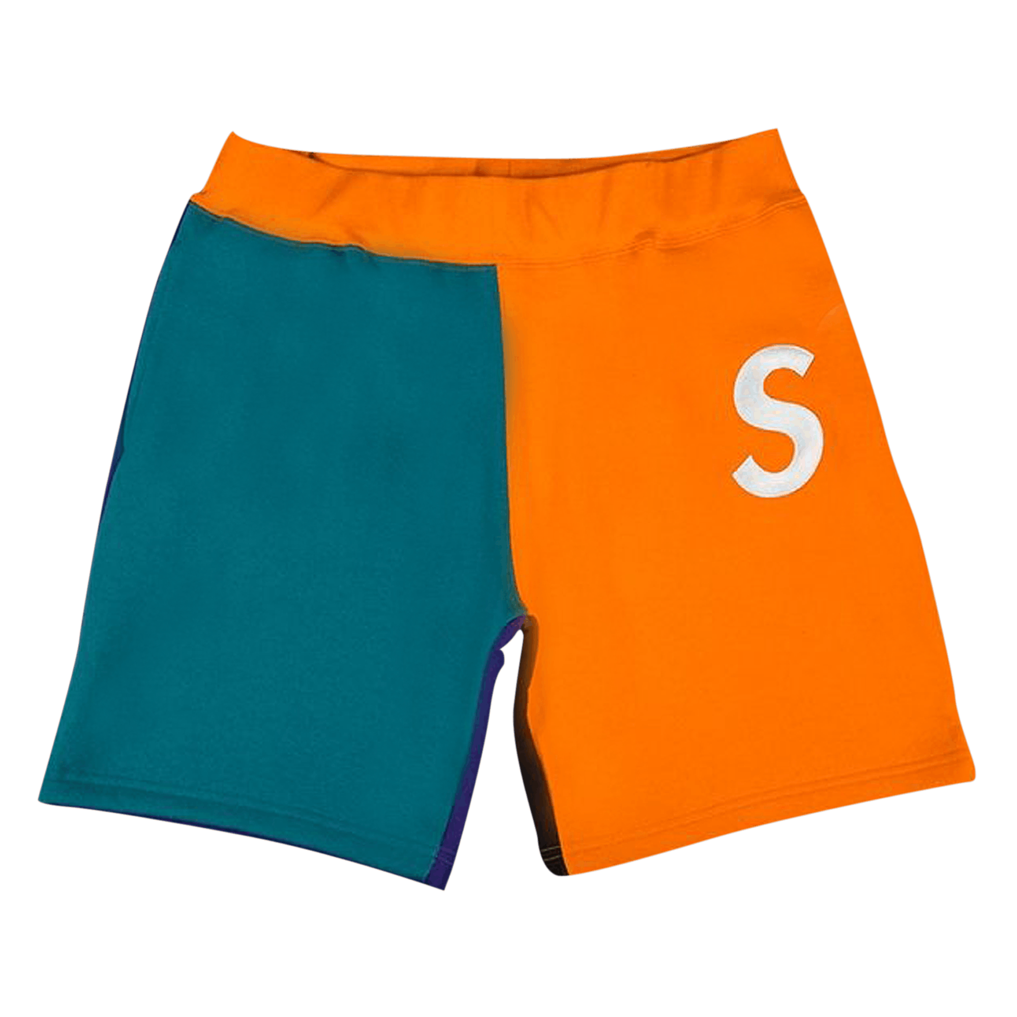 Supreme S Logo Colorblocked Sweatshort 'Orange'