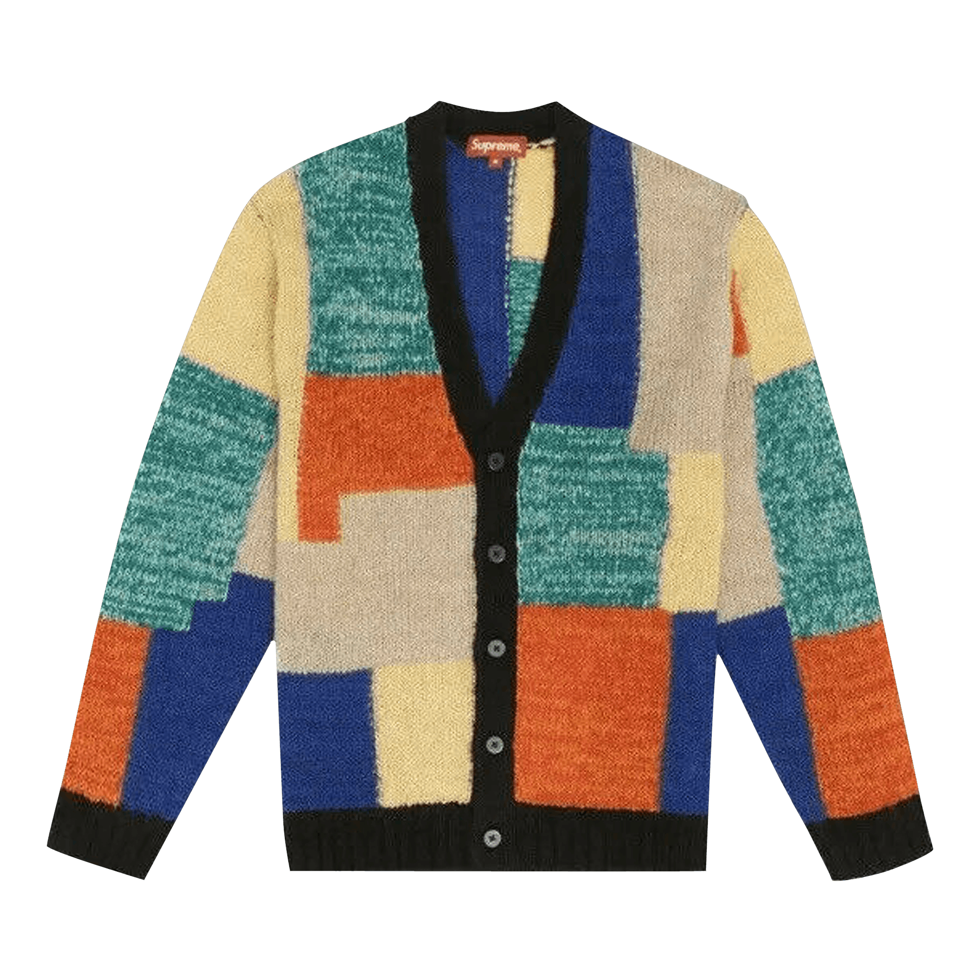 Supreme Patchwork Mohair Cardigan 'Multicolor'