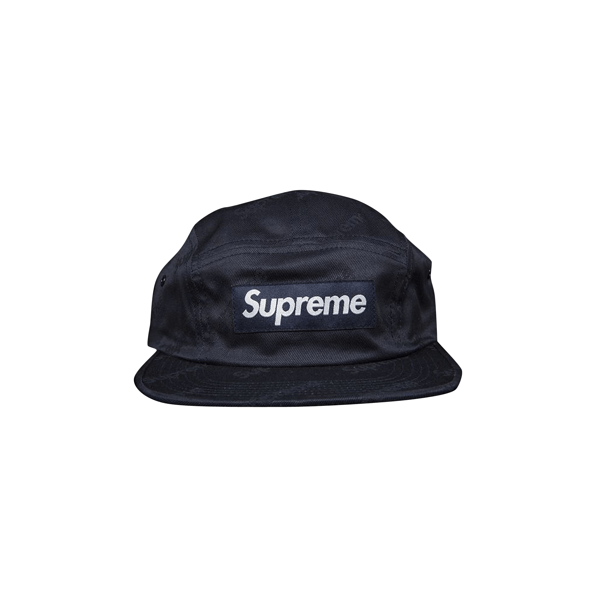 Supreme Jacquard Logos Twill Camp Cap 'Navy'