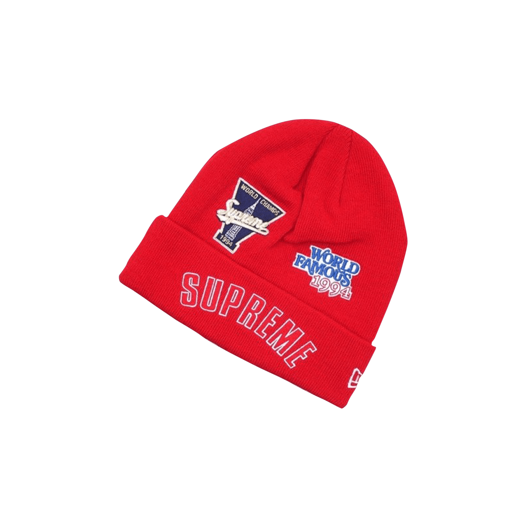 Supreme x New Era x Championship Beanie 'Red'