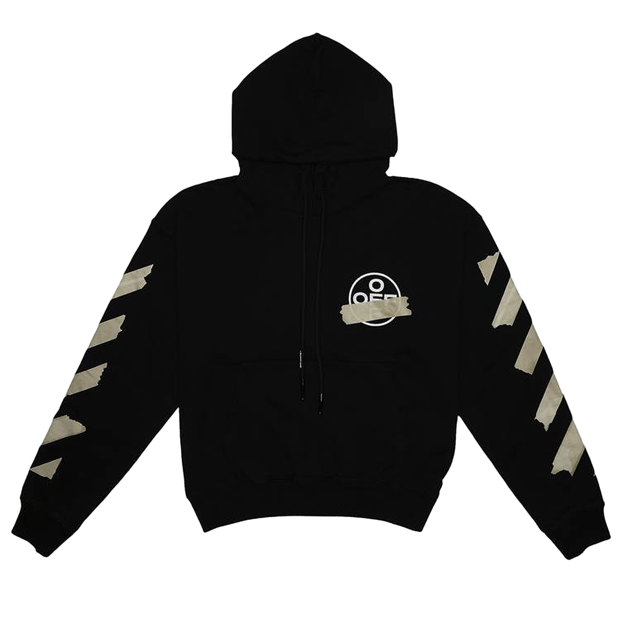 Off-White Tape Arrows Over Hoodie 'Black/Beige'