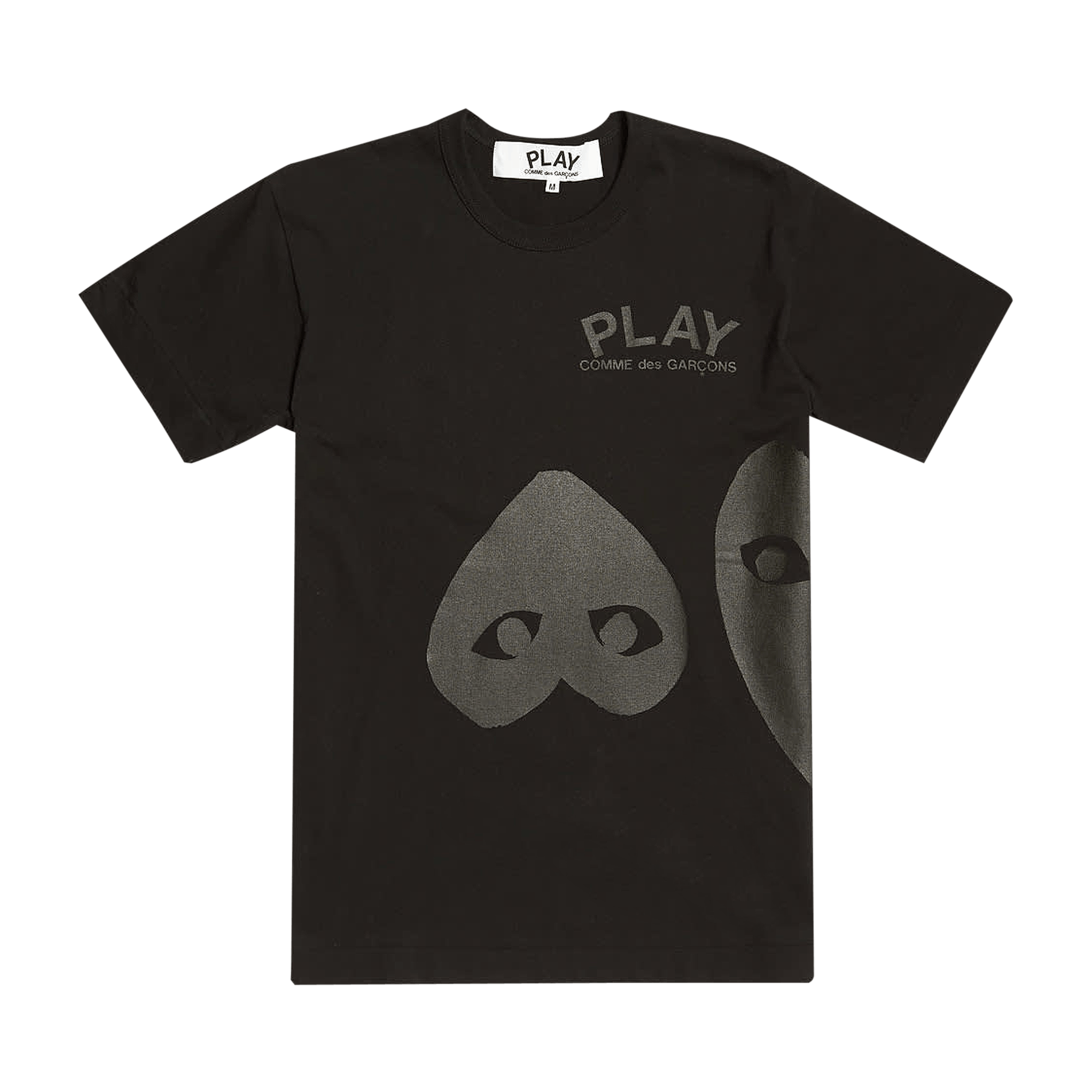 Comme des Garçons Short-Sleeve Play T-Shirt With Upside Black Heart And Half Heart 'Black'