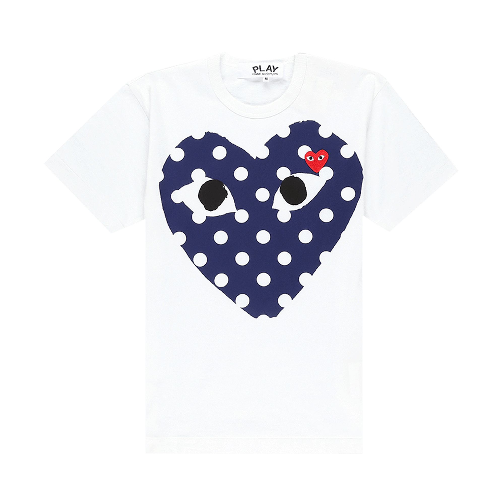 Comme des Garçons PLAY Polka Dot Heart T-Shirt 'White'