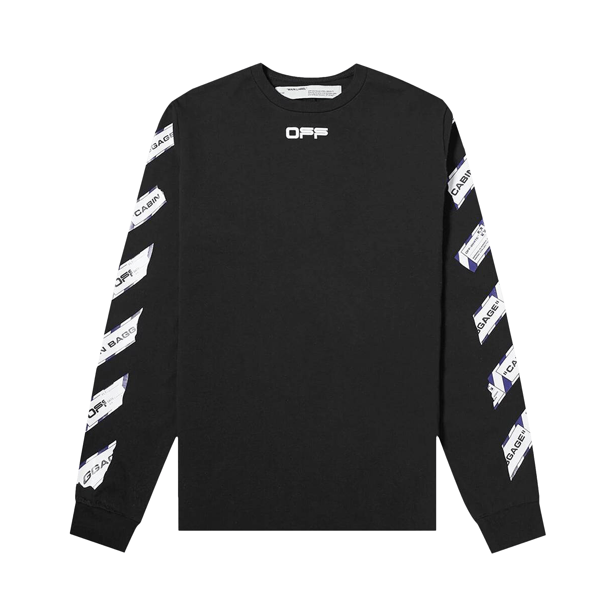 Off-White Airport Tape Long-Sleeve T-Shirt 'Black'