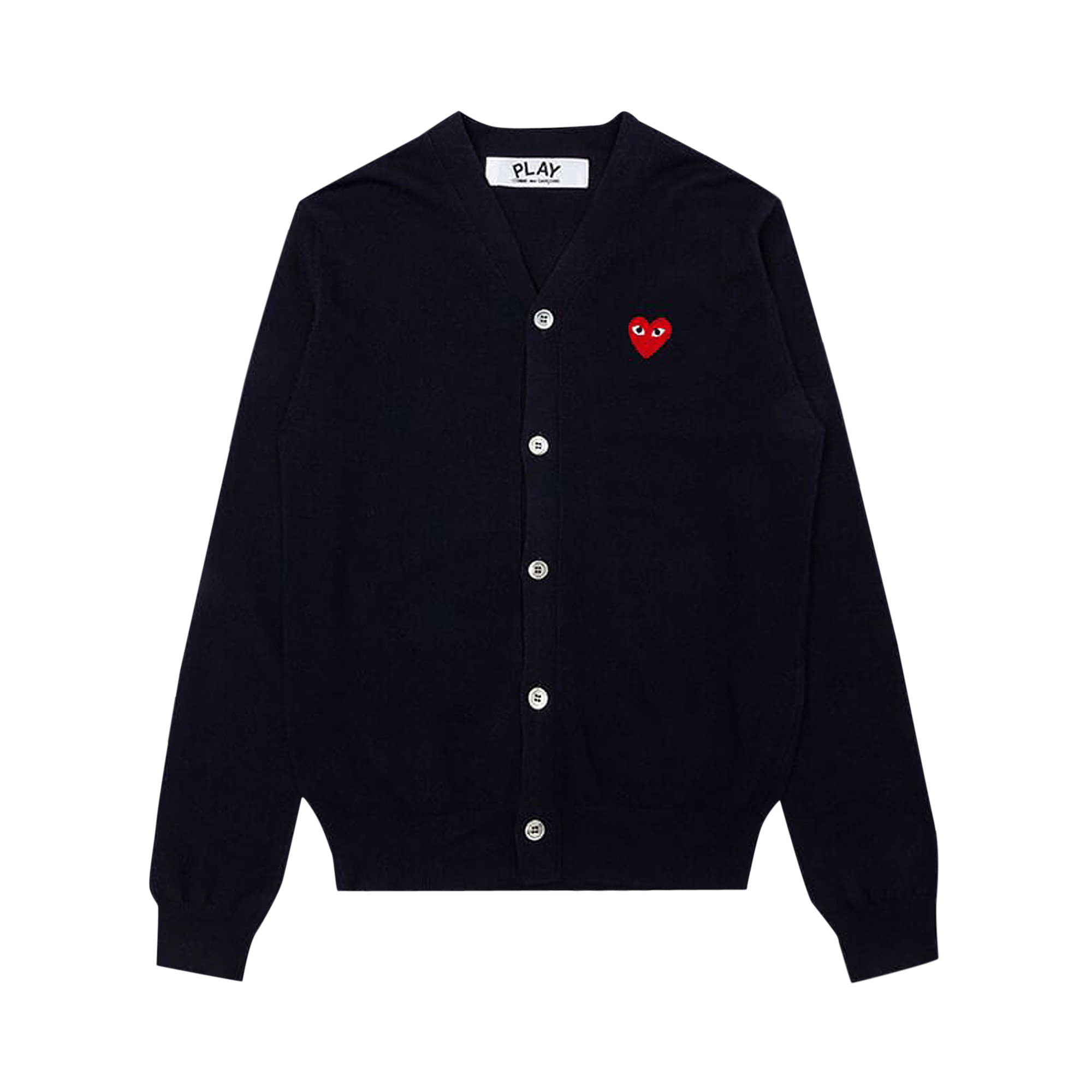 Comme des Garçons PLAY Knit Cardigan Red Heart 'Navy'