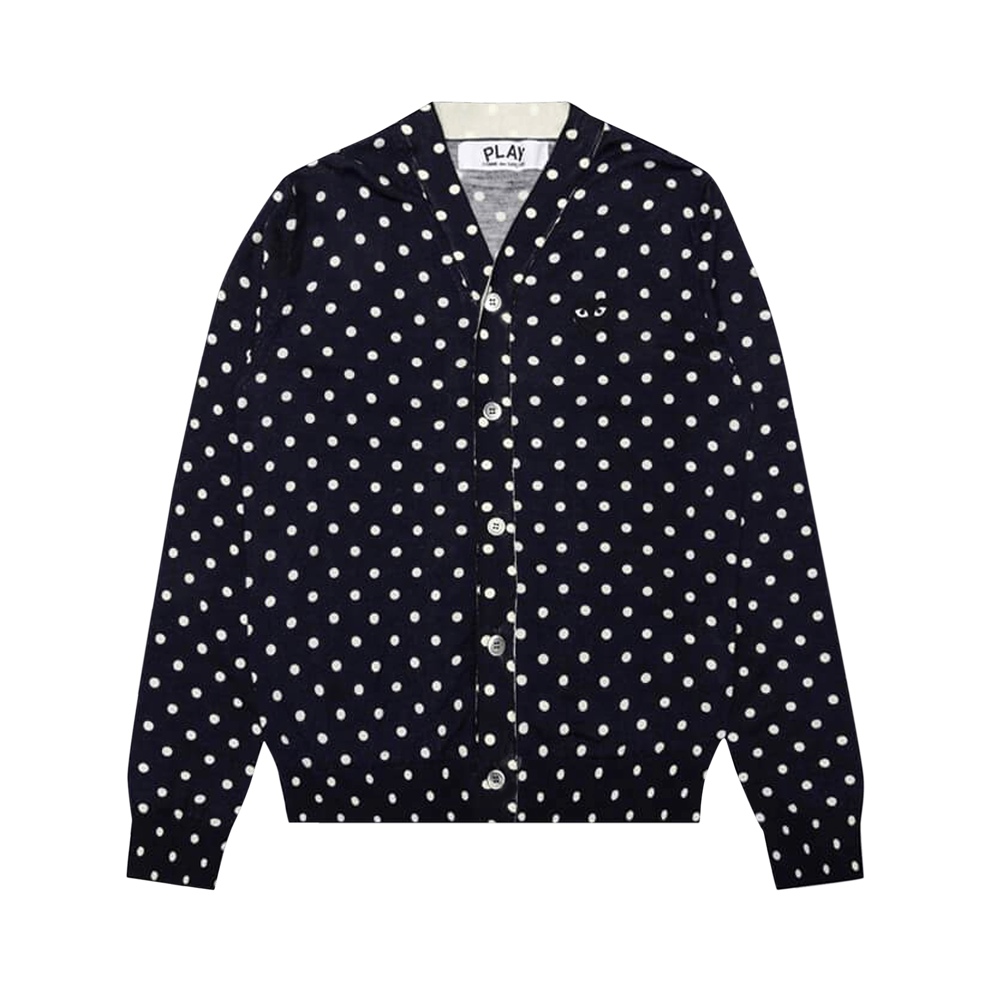Comme des Garçons PLAY Polka Dot Cardigan Black Heart 'Navy'