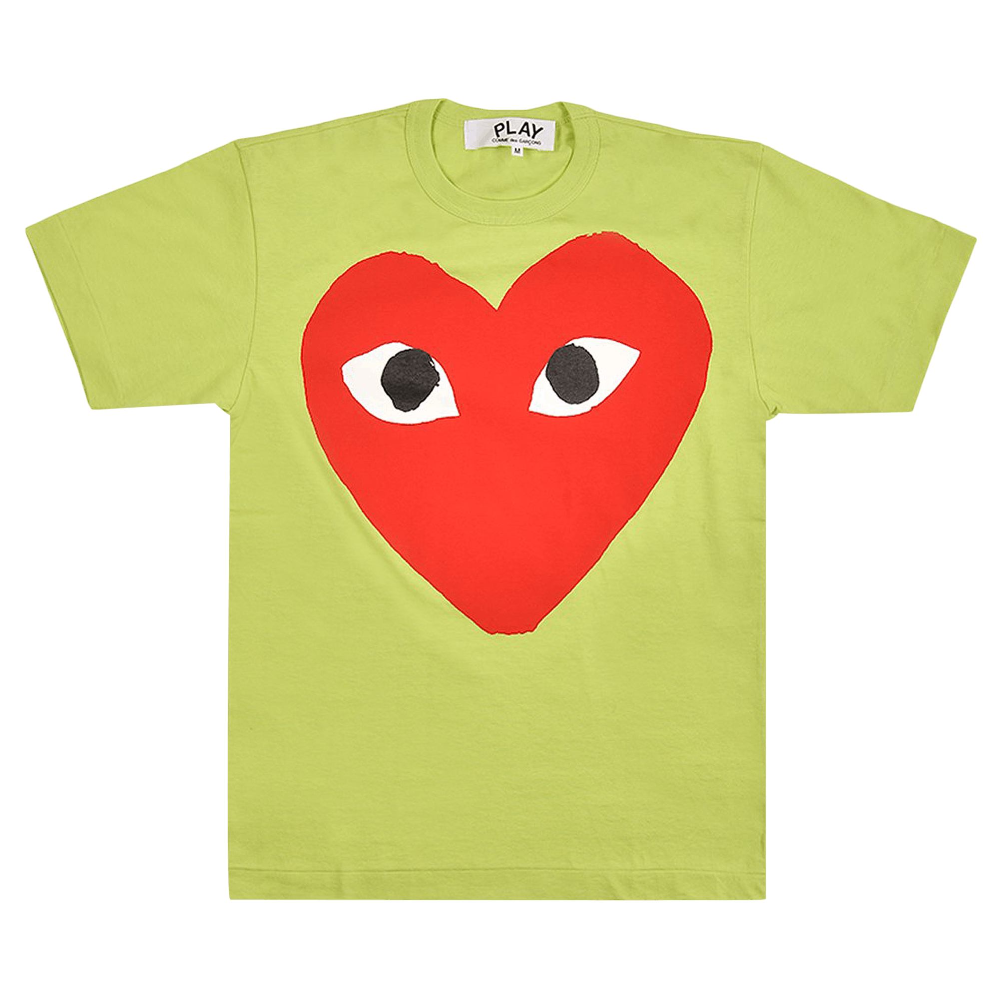 Comme des Garçons PLAY Pastelle Red Logo T-Shirt 'Green'