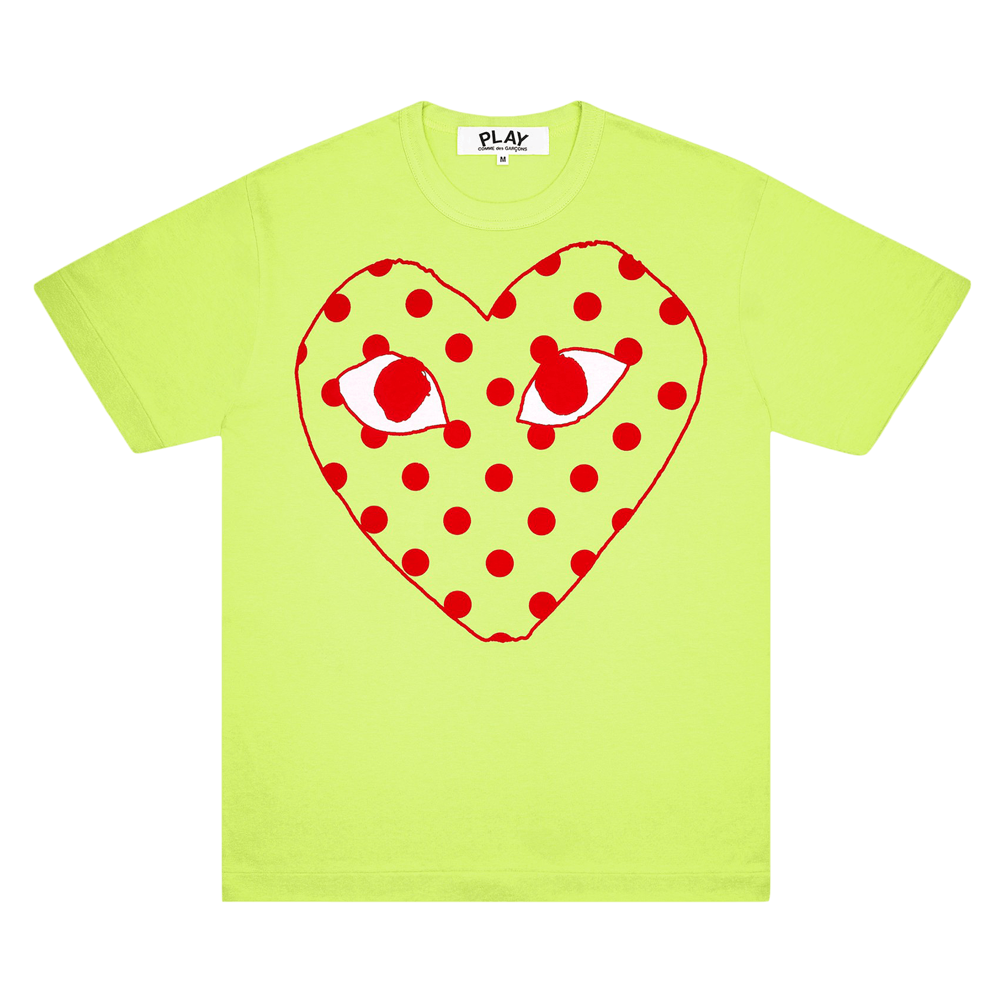 Comme des Garçons PLAY Pastelle Polka Dot Logo T-Shirt 'Green'