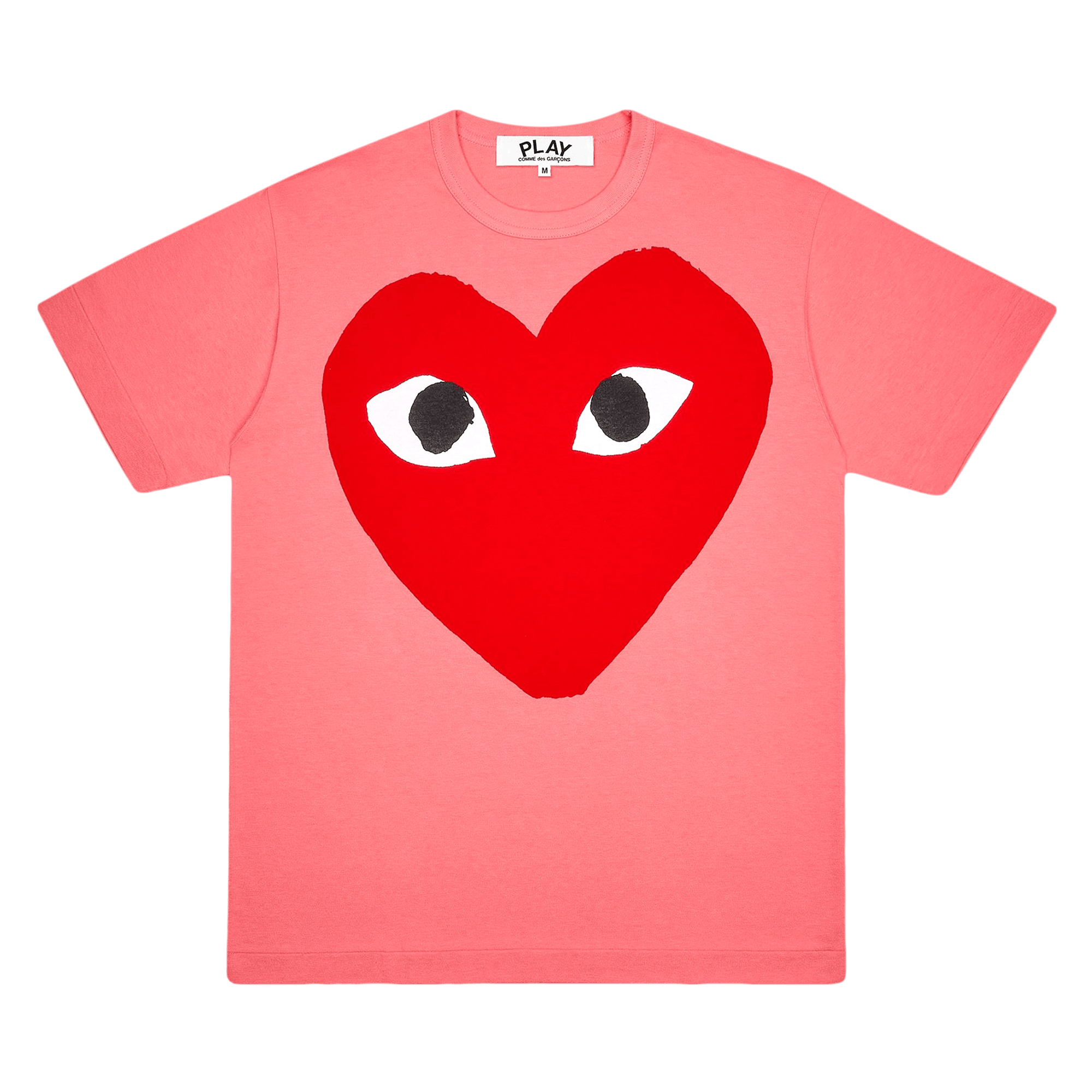 Comme des Garçons PLAY Pastelle Red Logo T-Shirt 'Pink'