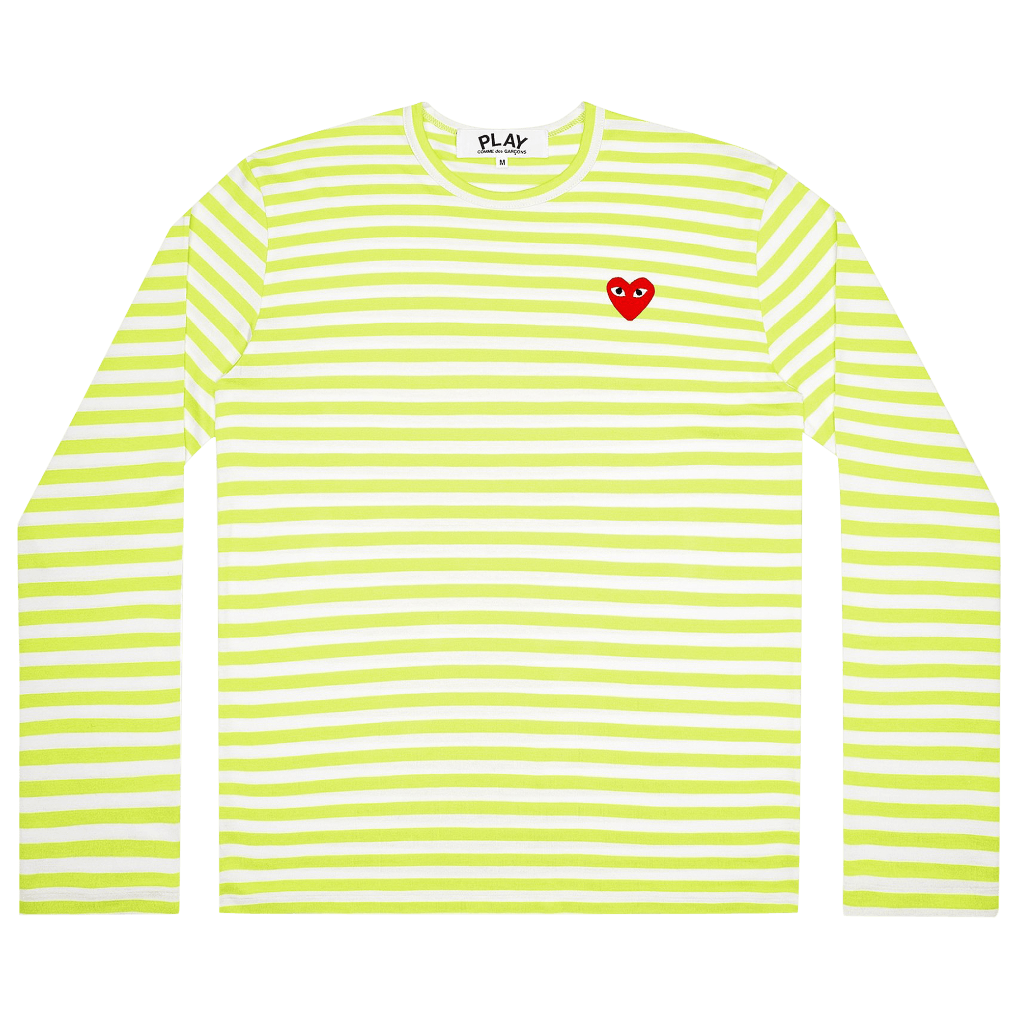 Comme des Garçons PLAY Pastelle Striped Long-Sleeve Shirt 'Green'