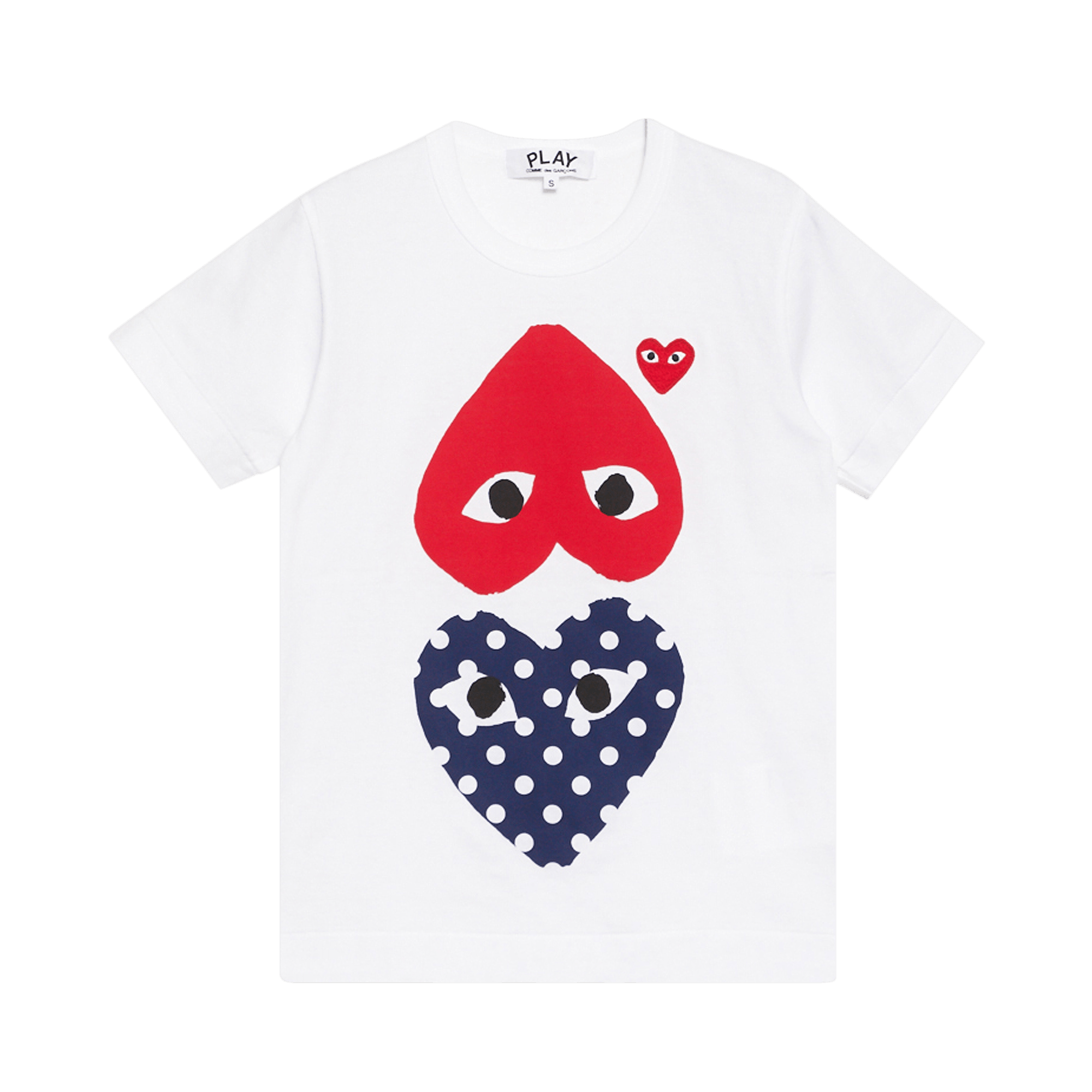 Comme des Garçons PLAY Polka Dot Upside Down Heart T-Shirt 'White'