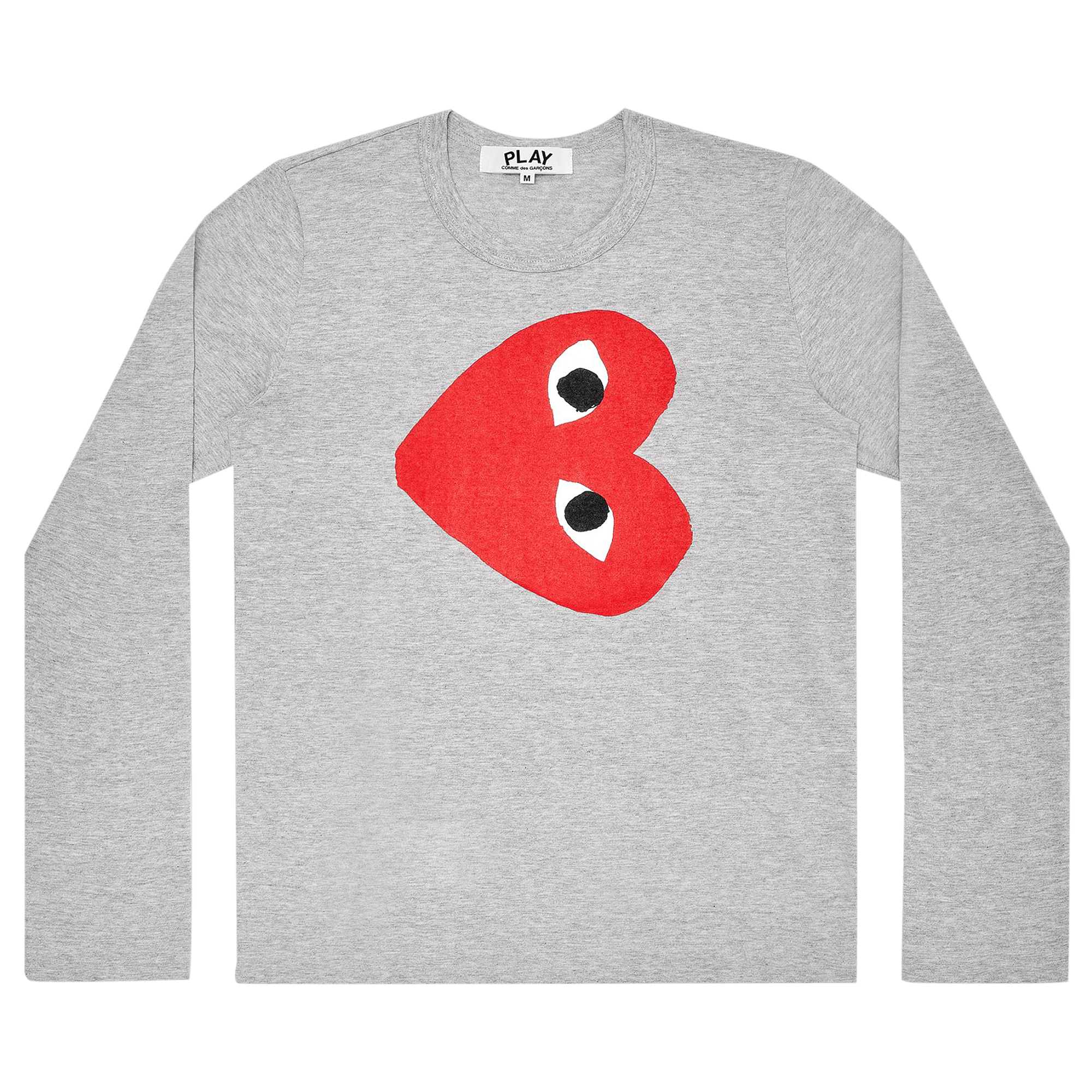 Comme des Garçons PLAY Sideways Logo Long-Sleeve Tee 'Grey'