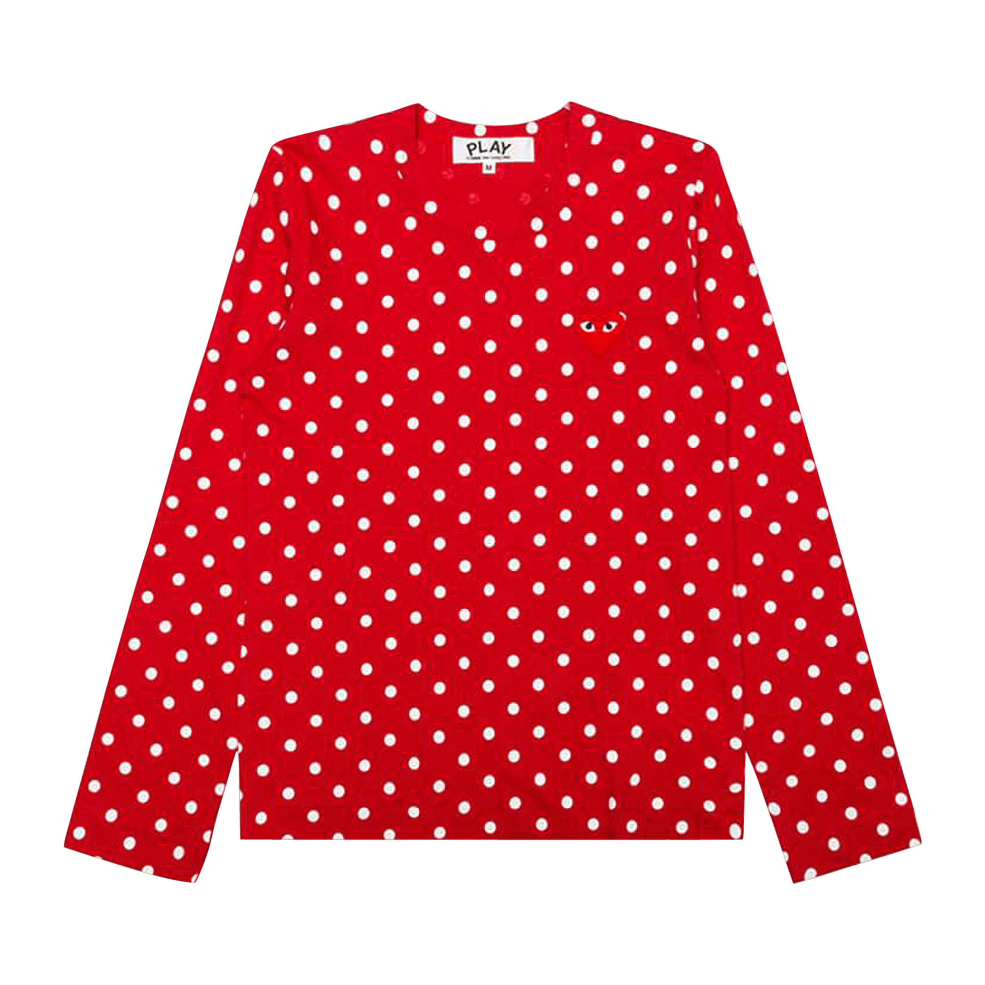 Comme des Garçons PLAY Polka Dot Long Sleeve T-Shirt 'Red'