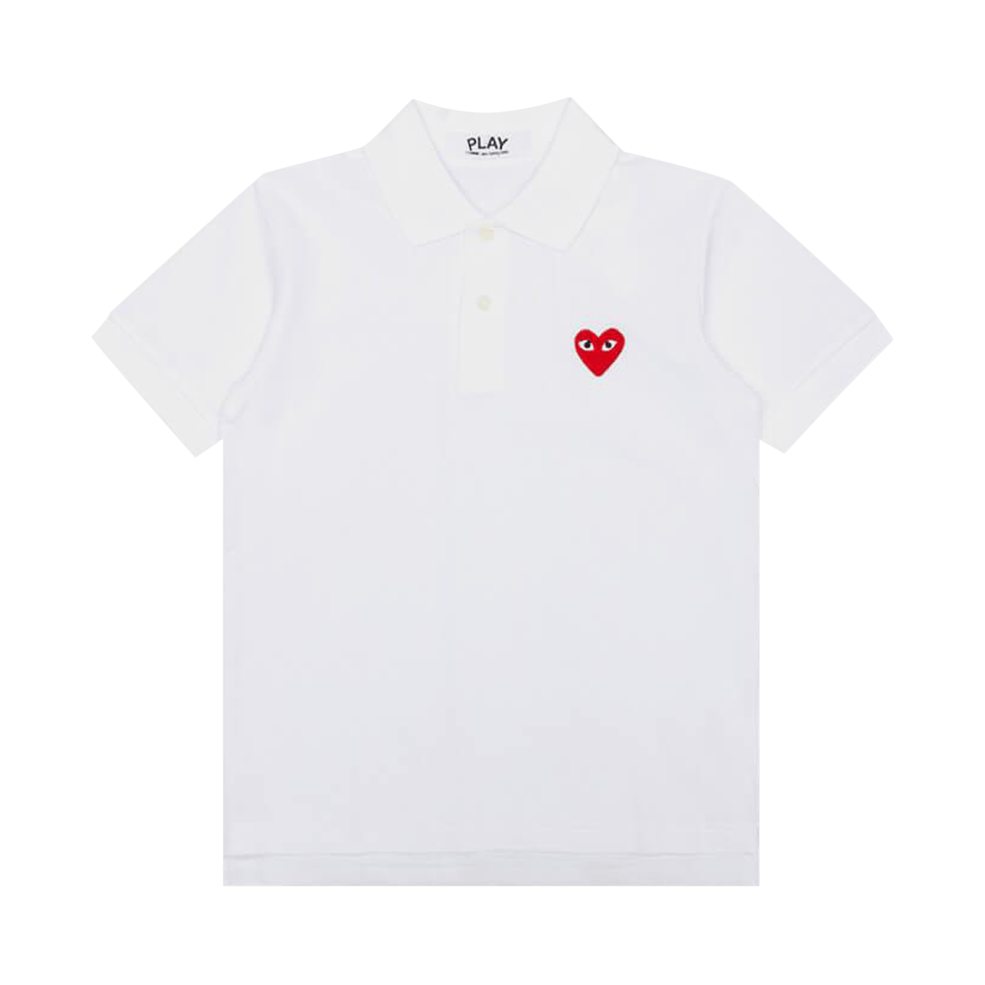Comme des Garçons PLAY Red Heart Polo Shirt 'White'