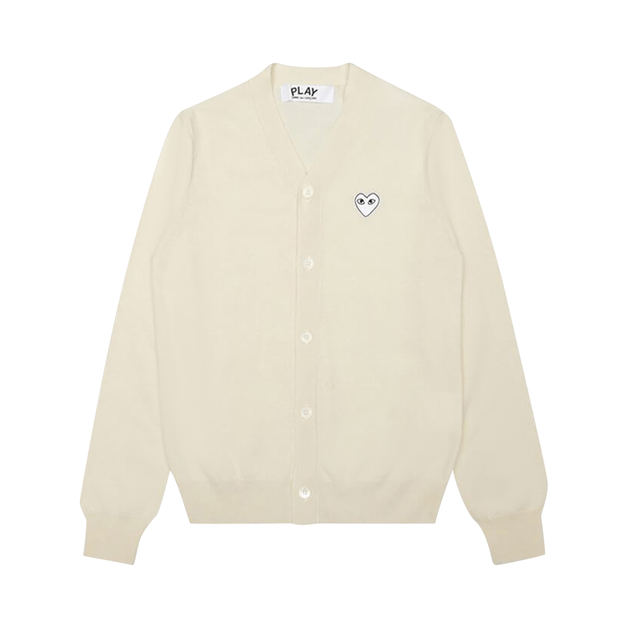 Comme des Garçons PLAY Woven V-Neck Cardigan 'Off-White'