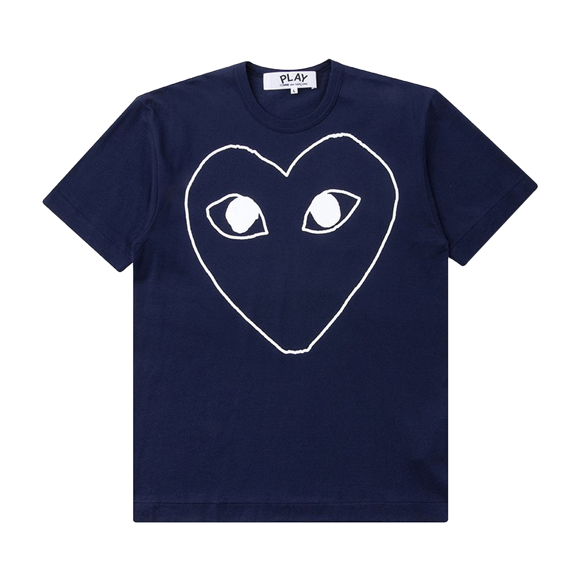 Comme des Garçons PLAY Outline Heart T-Shirt 'Navy'