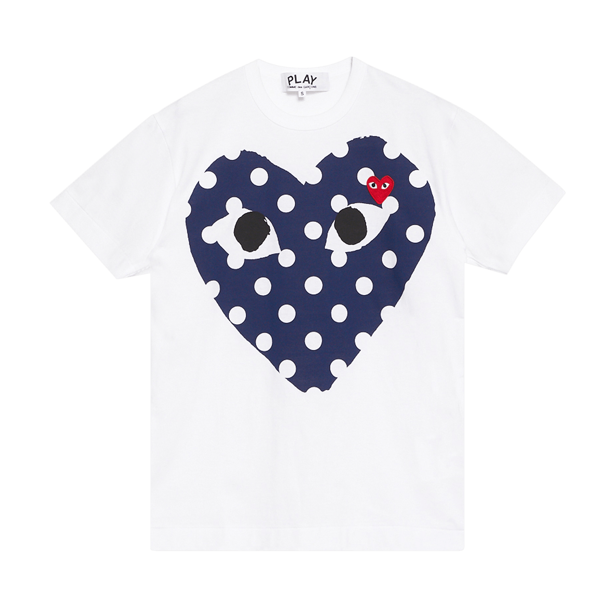 Comme des Garçons PLAY Polka Dot Full Heart T-Shirt 'White'