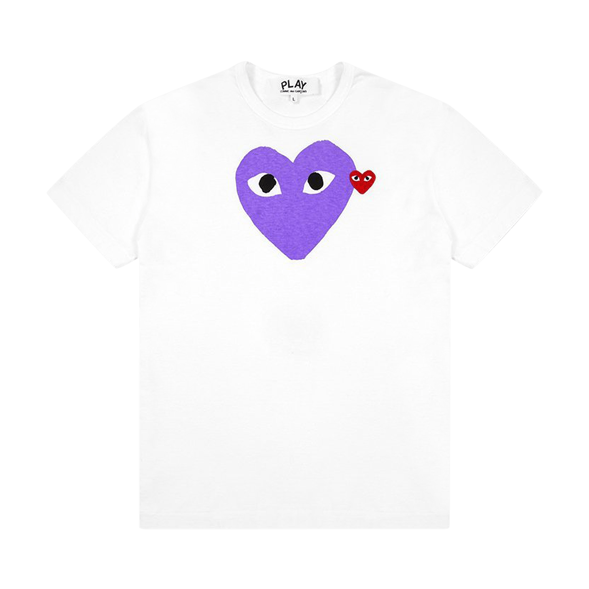 Comme des Garçons PLAY Red Emblem Heart T-Shirt 'White/Purple'